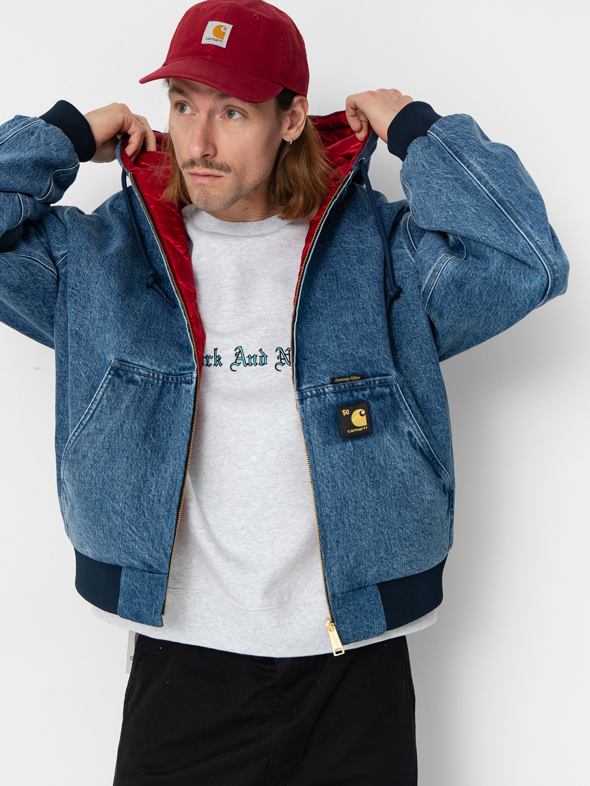 Carhartt WIP Jacke 50 Years Anniversary OG Active (blue/usa red/stone bleached)