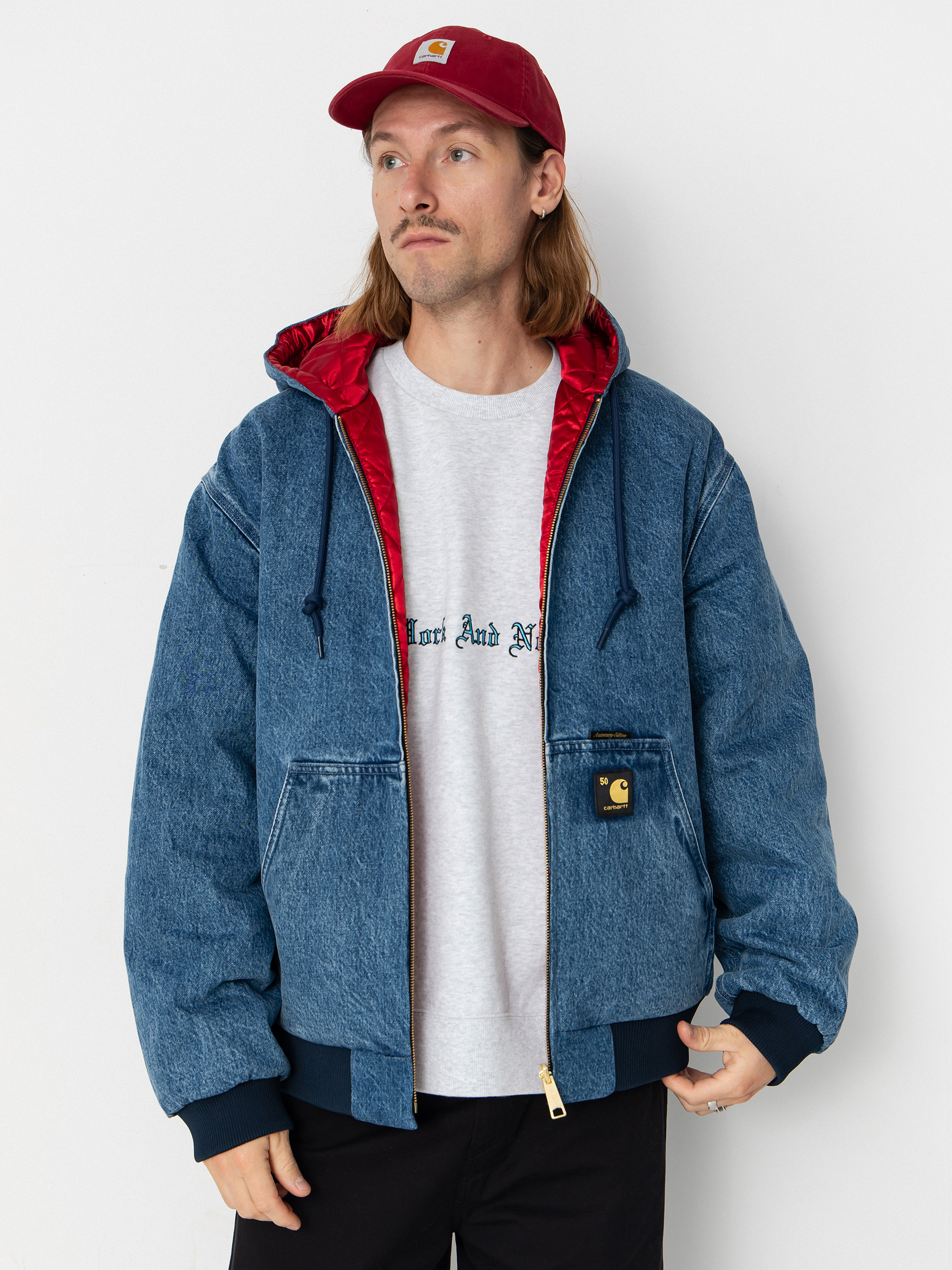 Carhartt WIP Jacke 50 Years Anniversary OG Active (blue/usa red/stone bleached)