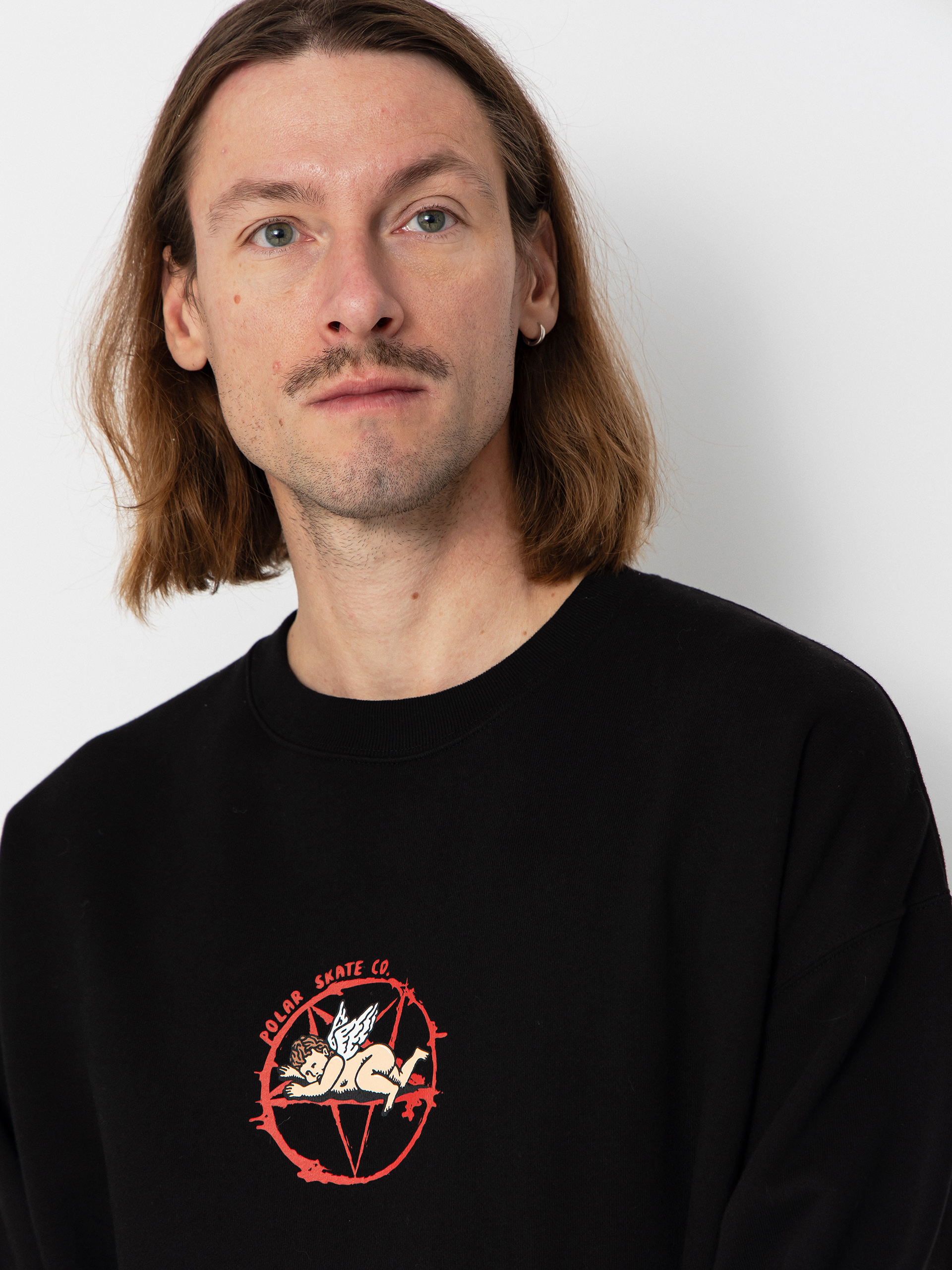 Polar Skate Dave Crewneck Sacrifice Sweatshirt (black)