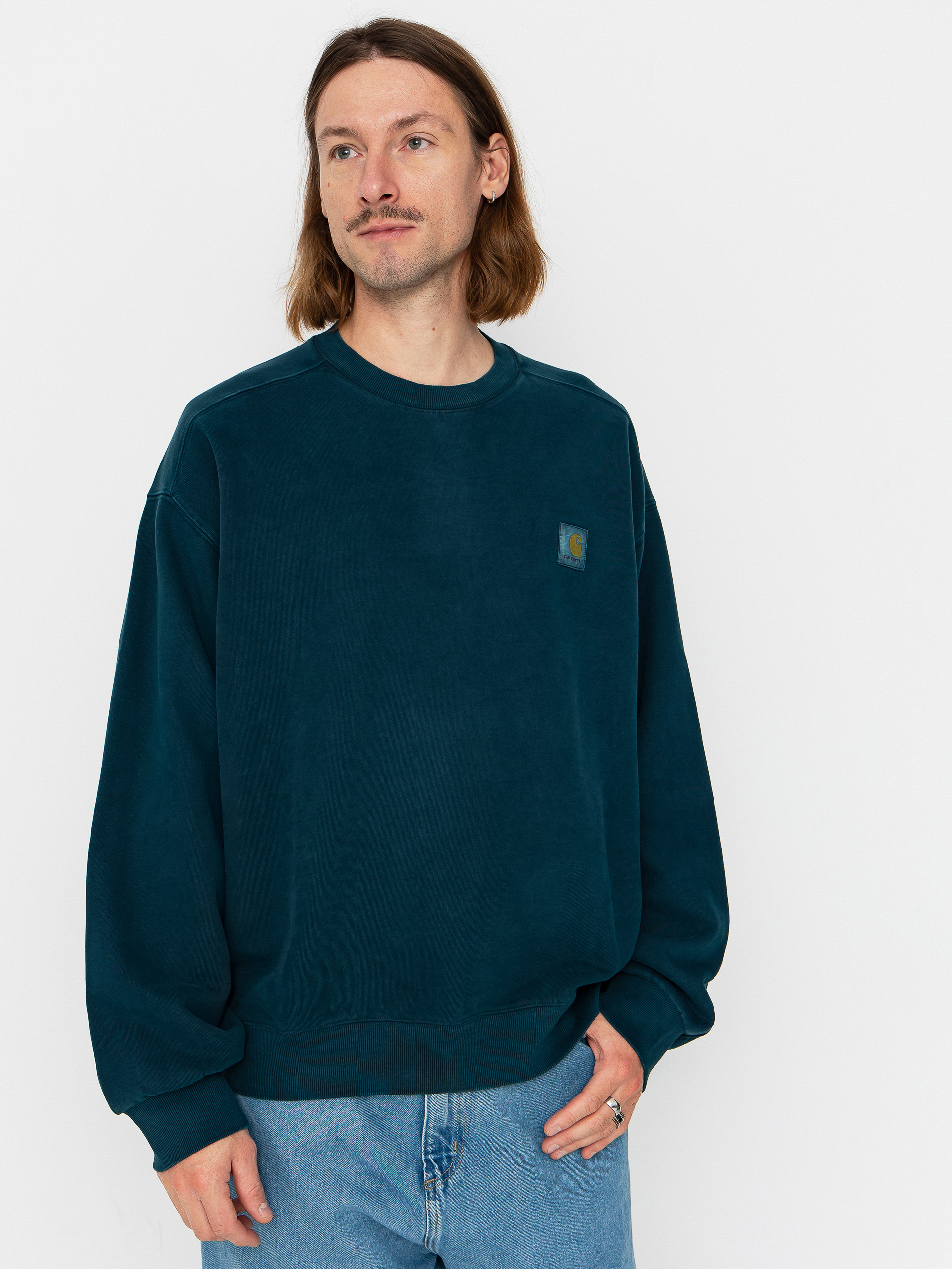 Carhartt WIP Sweatshirt Vista (deep lagoon/garment dyed)
