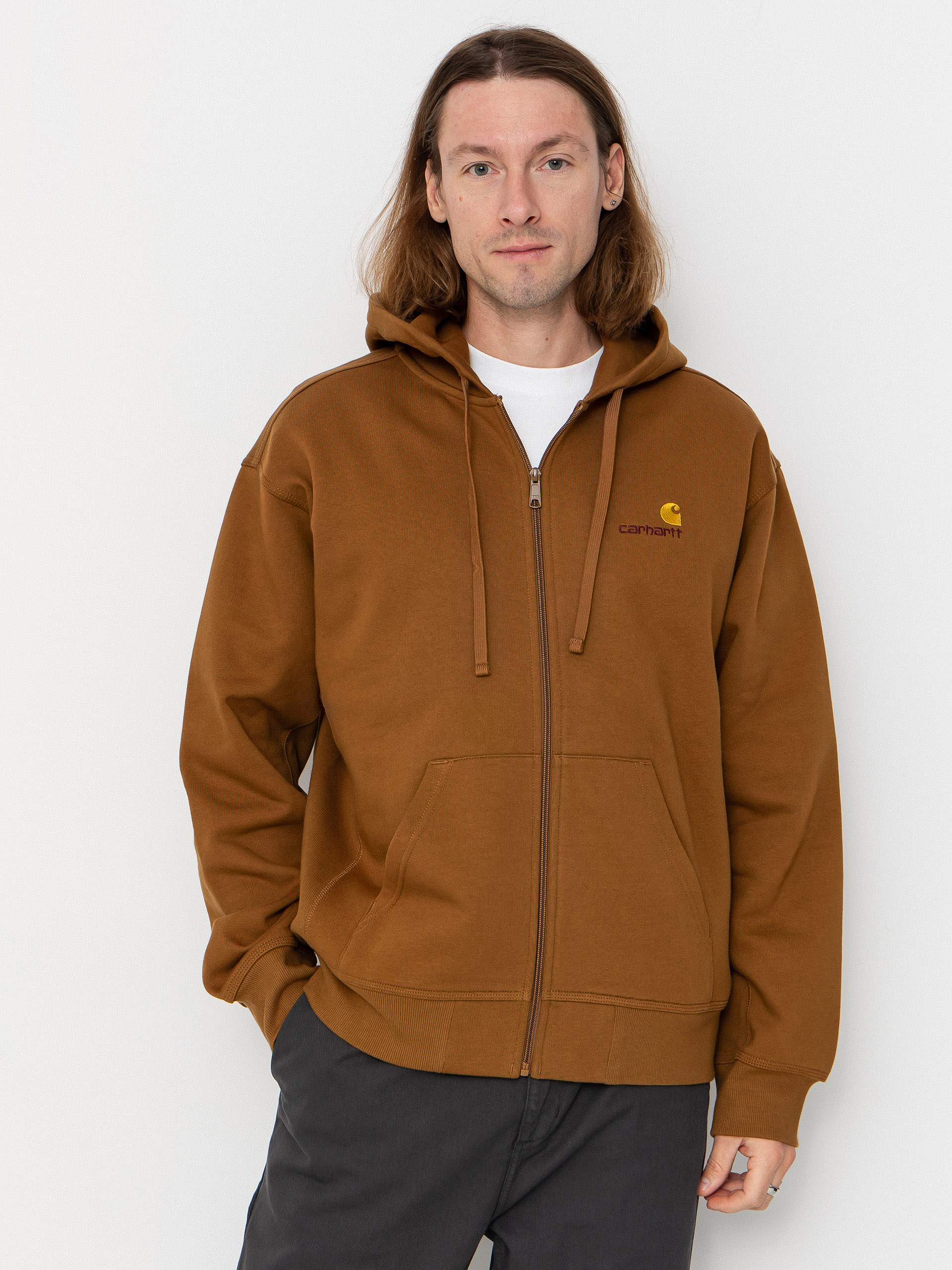 Carhartt WIP Hoodie American Script ZHD (hamilton brown)
