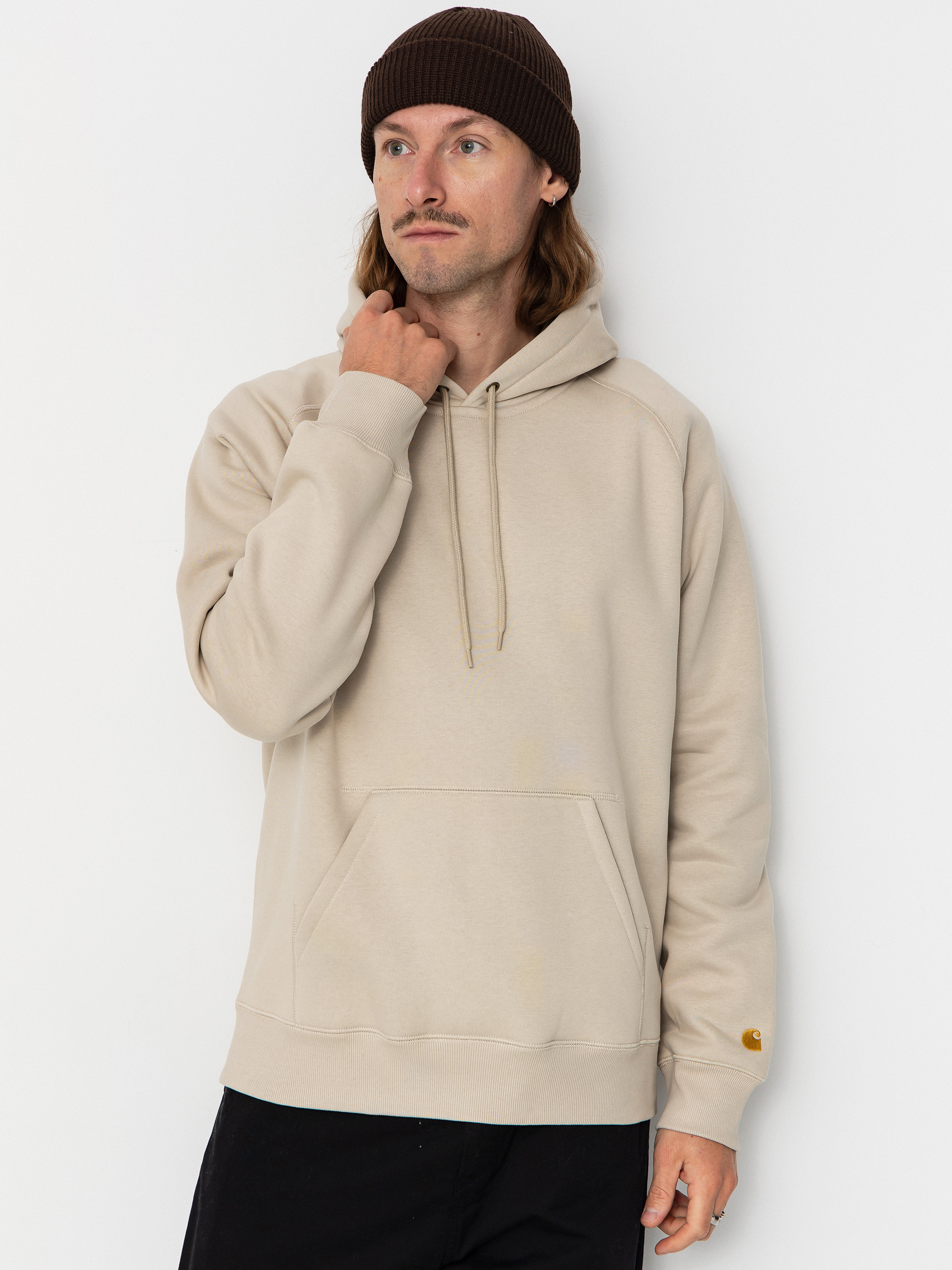 Carhartt WIP Hoodie Chase HD (fleur de sel/gold)
