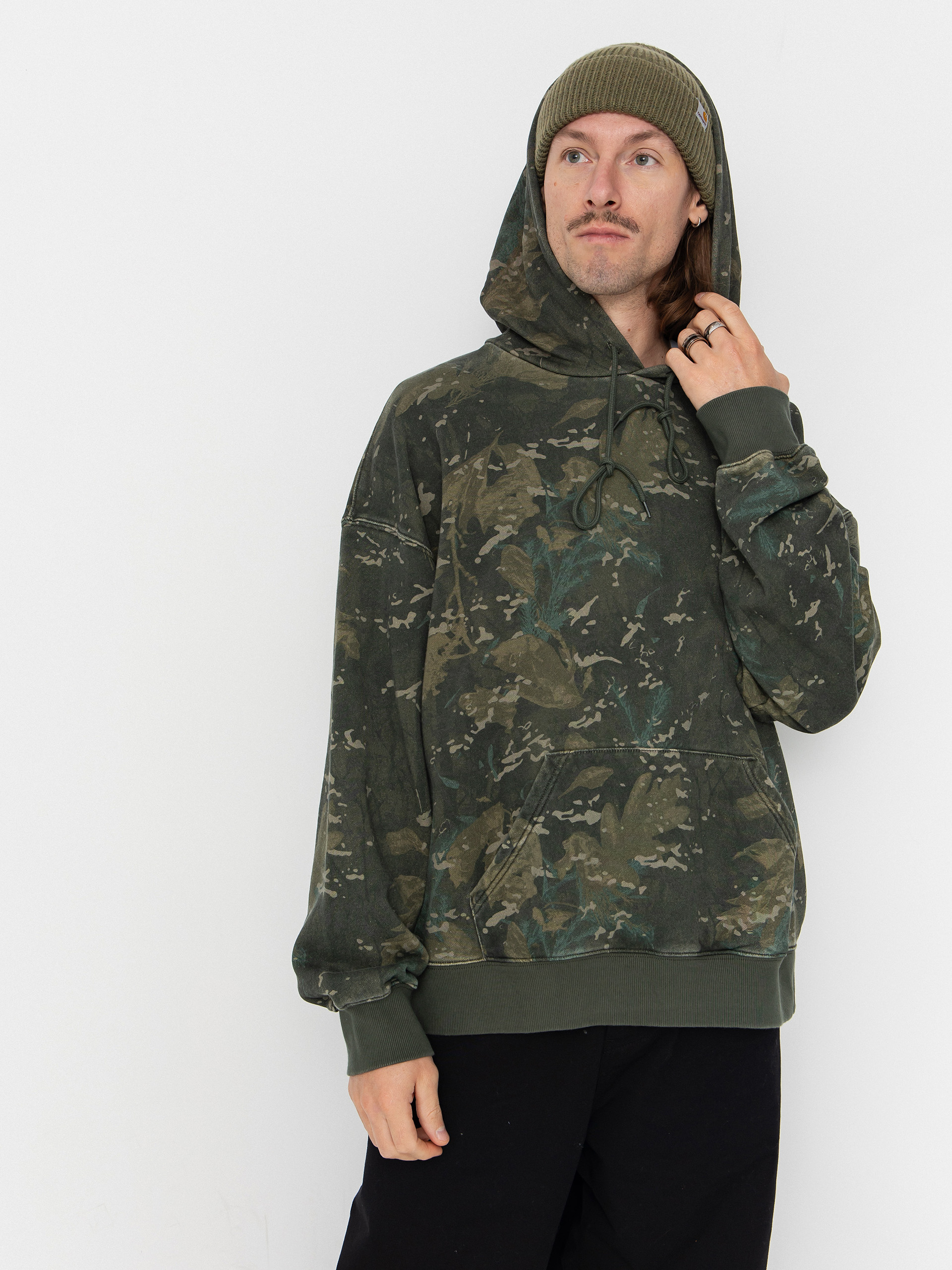 Carhartt WIP Benton HD Hoodie (camo combi/green/garment dyed)