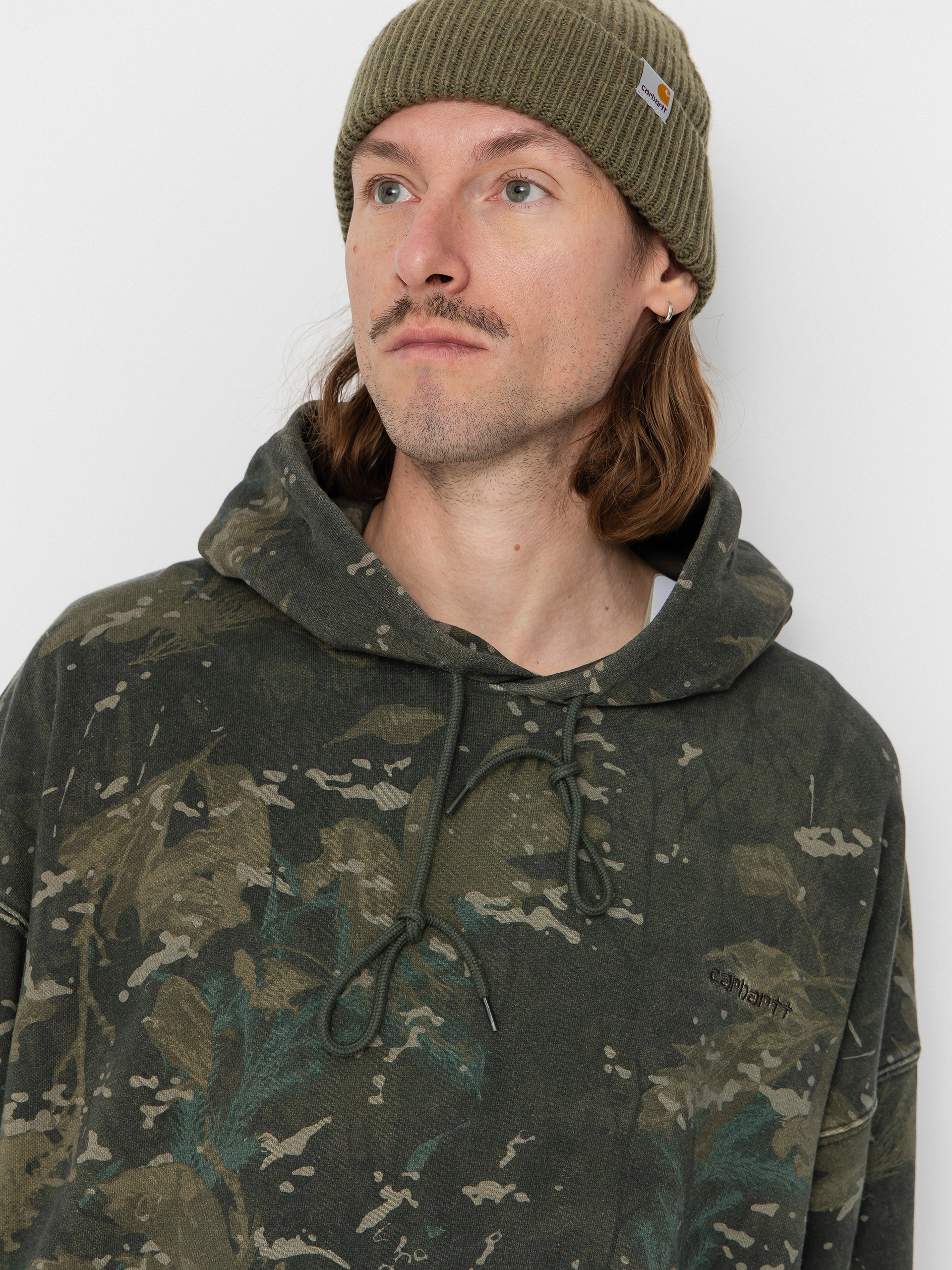Carhartt WIP Benton HD Hoodie (camo combi/green/garment dyed)