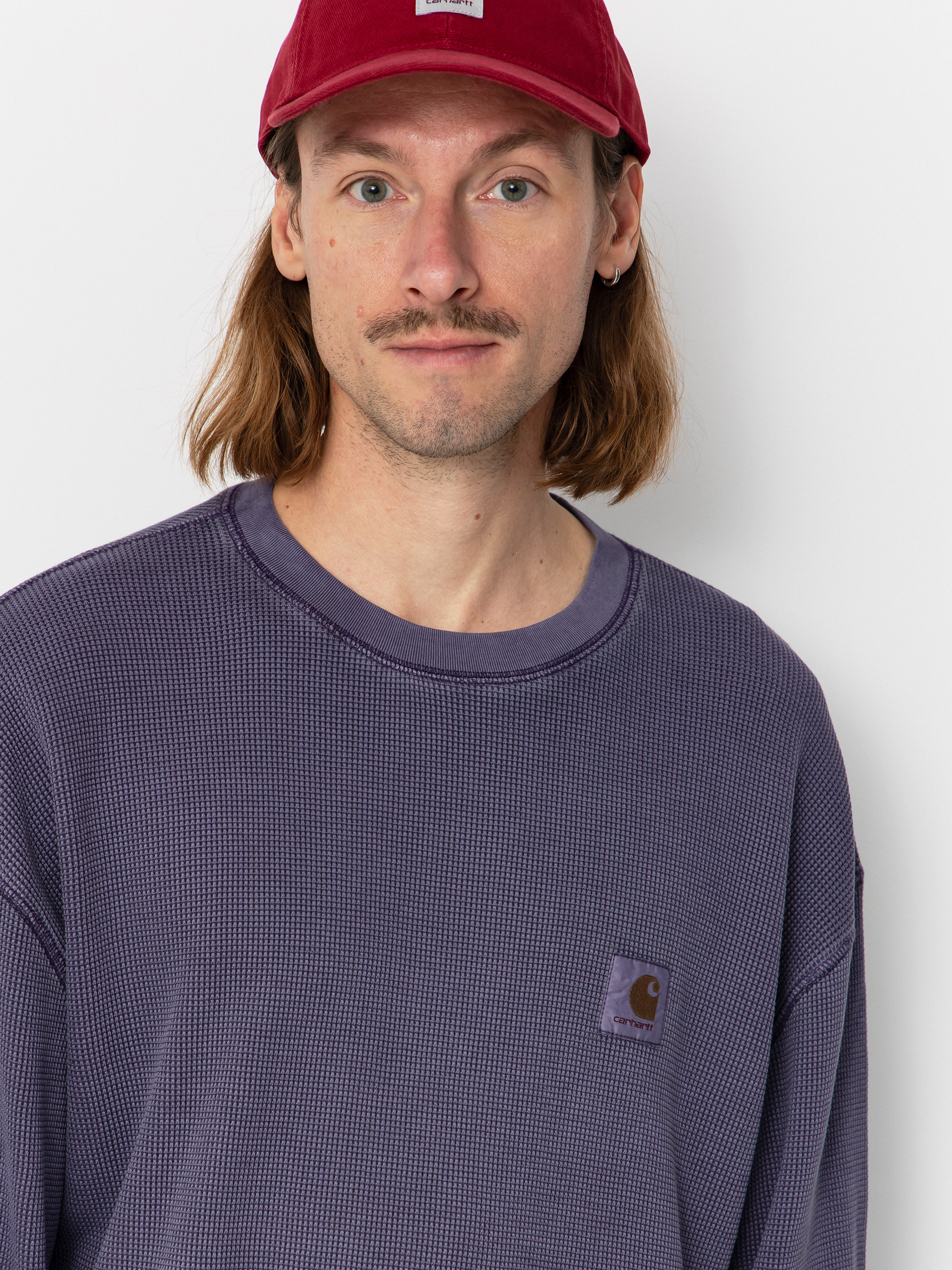 Carhartt WIP Vista Waffle Longsleeve - violet (lakers/garment dyed)