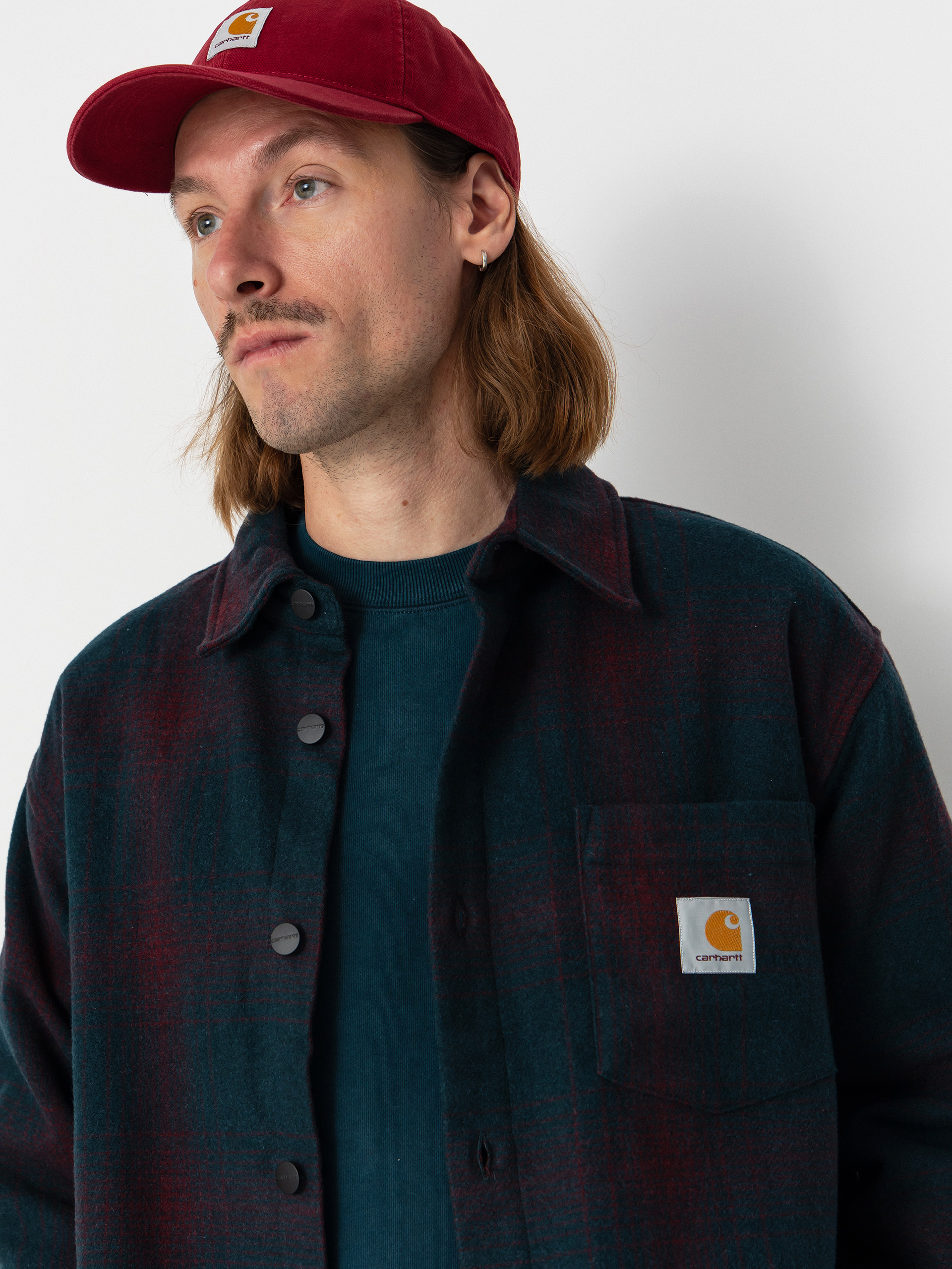 Carhartt WIP Jacke Brennan (brennan check/deep lagoon/rondo)