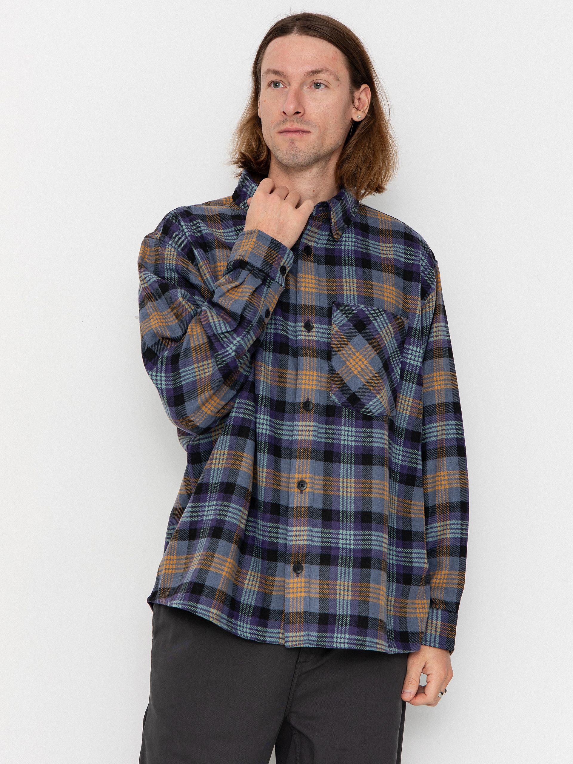 Carhartt WIP Shirt Dern - violet, orange (dern check/lakers)