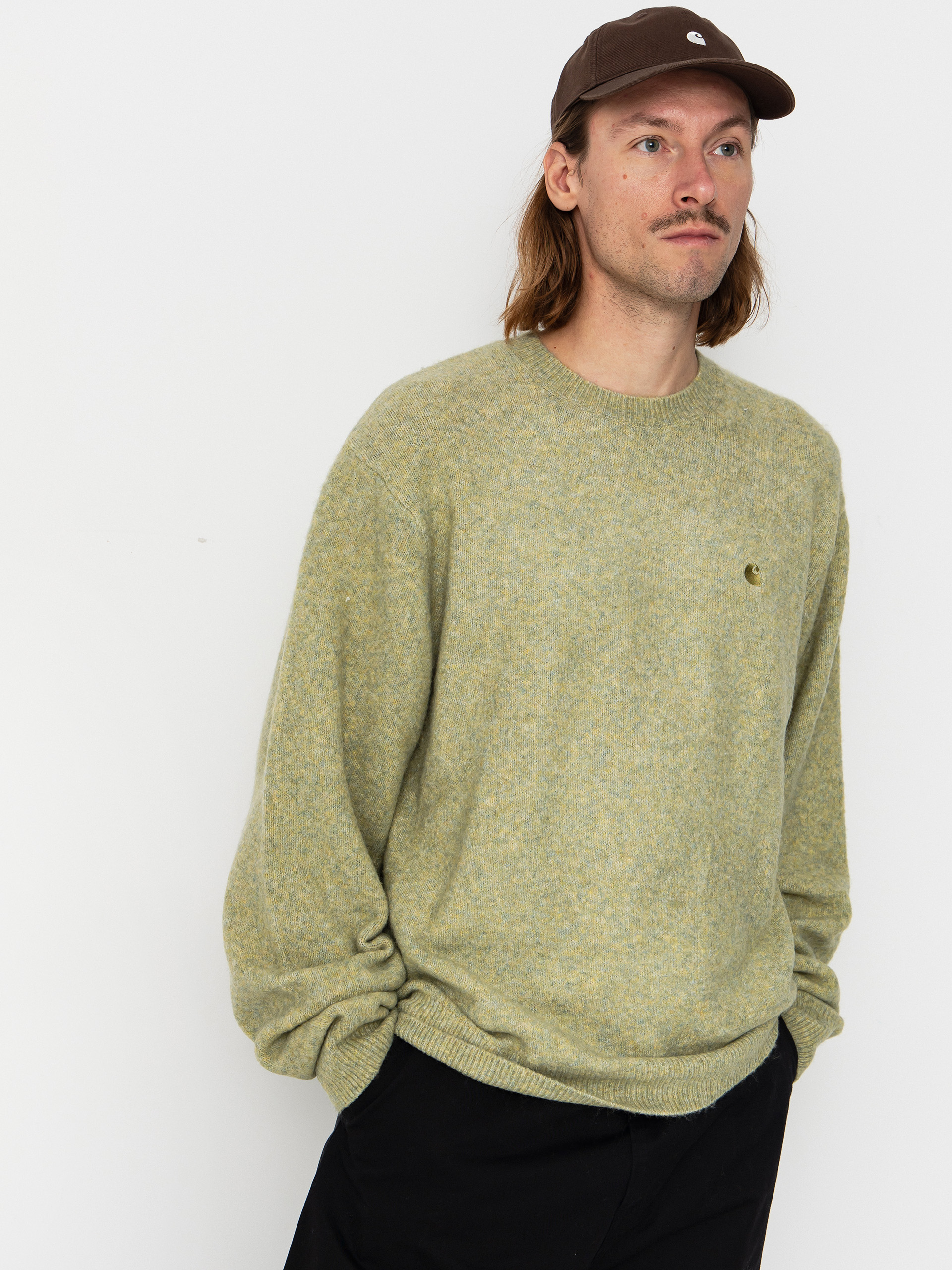 Carhartt WIP Sweater Curtis (tangled brass)
