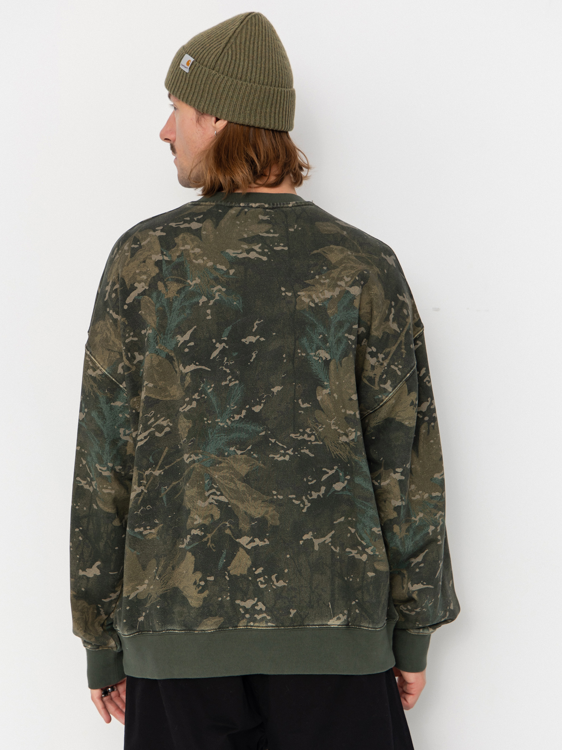 Carhartt WIP Benton Sweatshirt (camo combi/green/garment dyed)