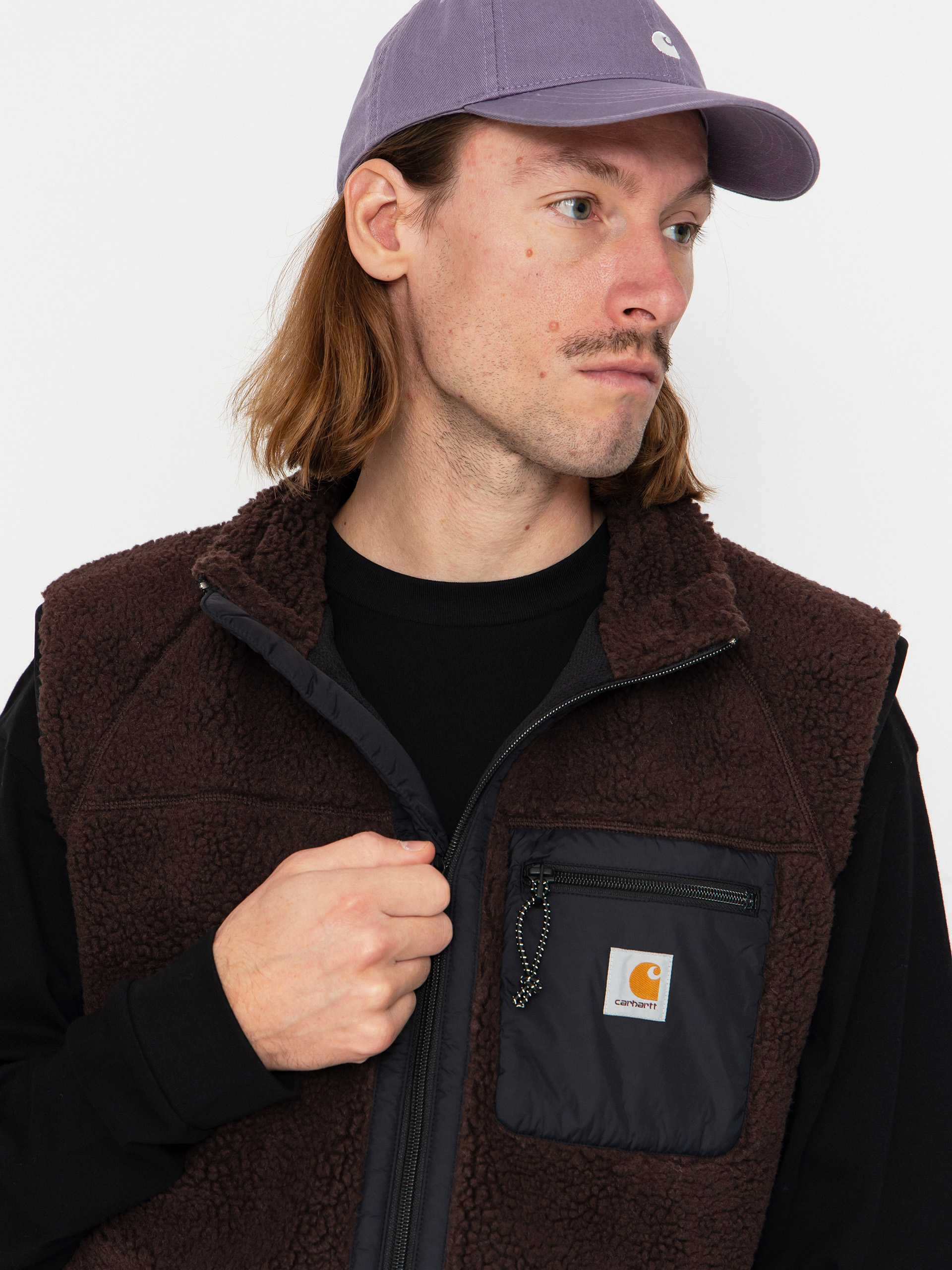 Carhartt WIP Vest Prentis - brown, black (palisander/black)