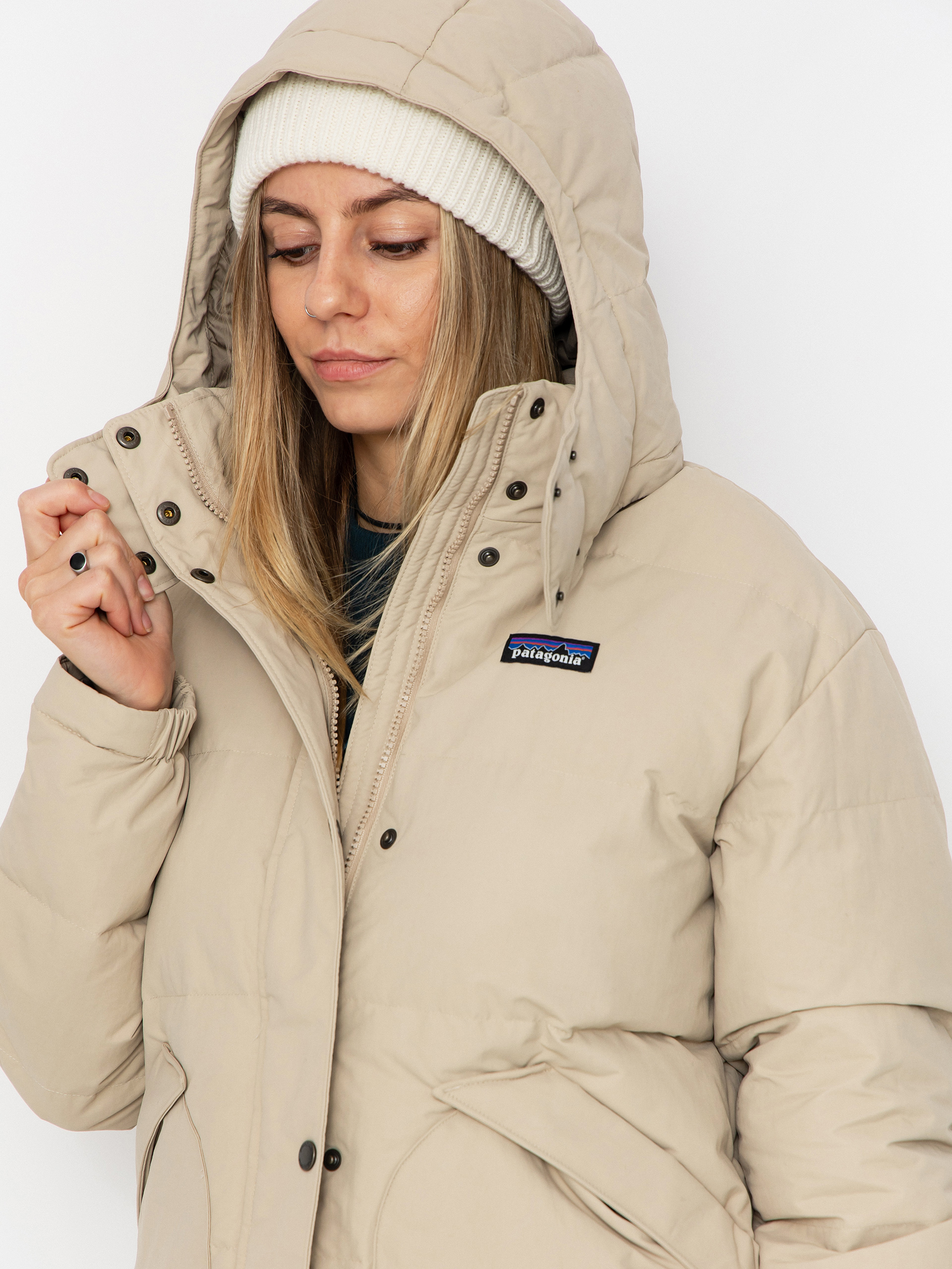 Patagonia Jacket Downdrift Wmn - beige (oar tan w/seabird grey)