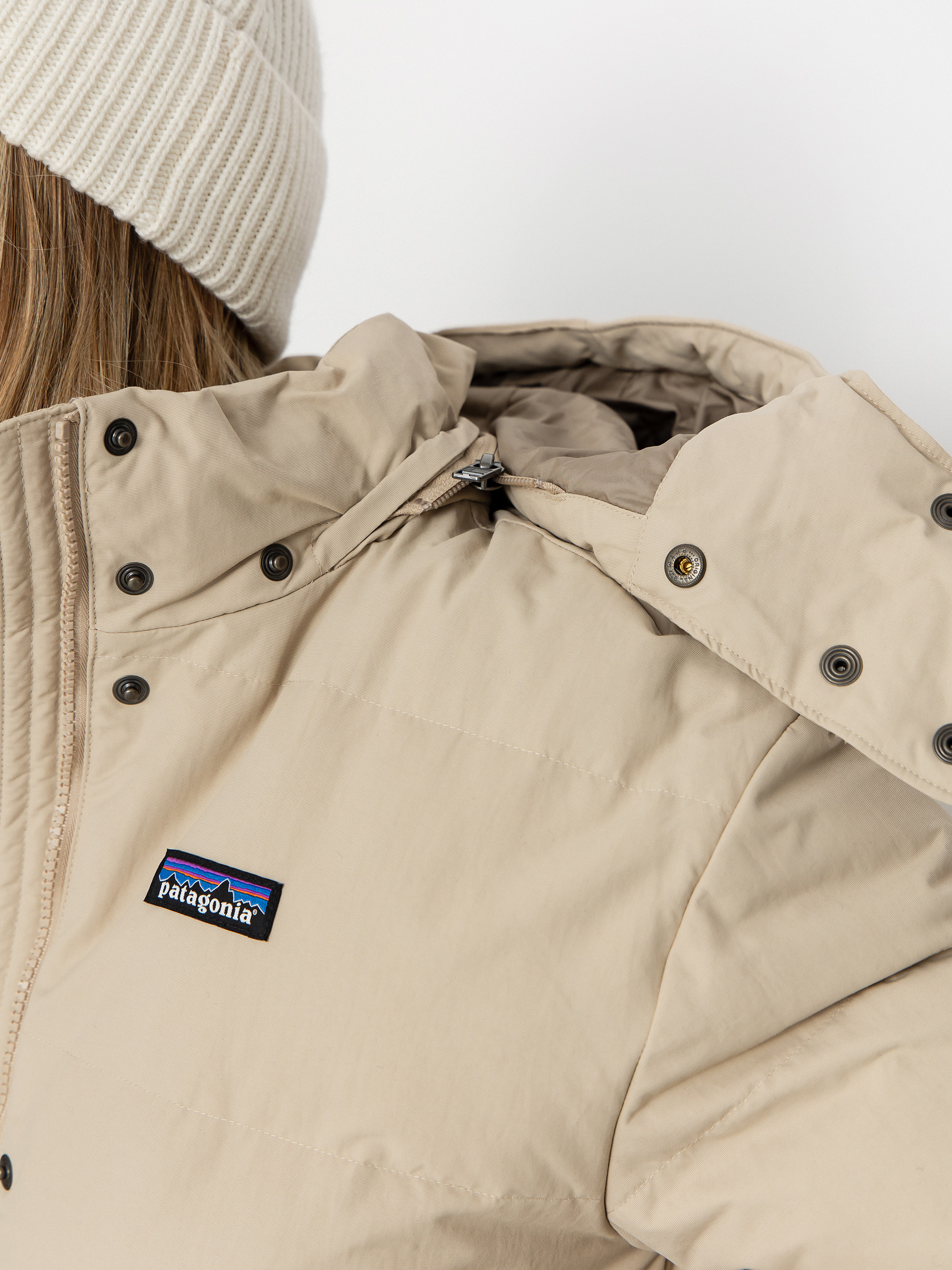 Patagonia Jacket Downdrift Wmn - beige (oar tan w/seabird grey)