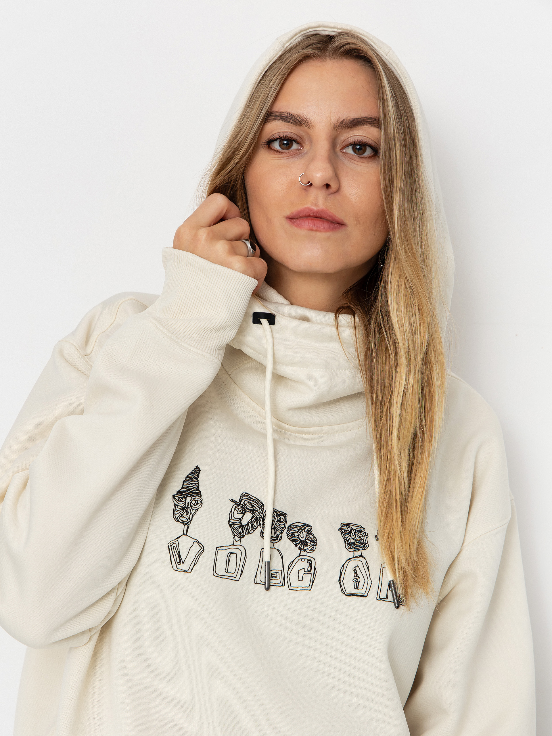 Damen Volcom Riding Hydro HD Aktives Sweatshirt (bone)
