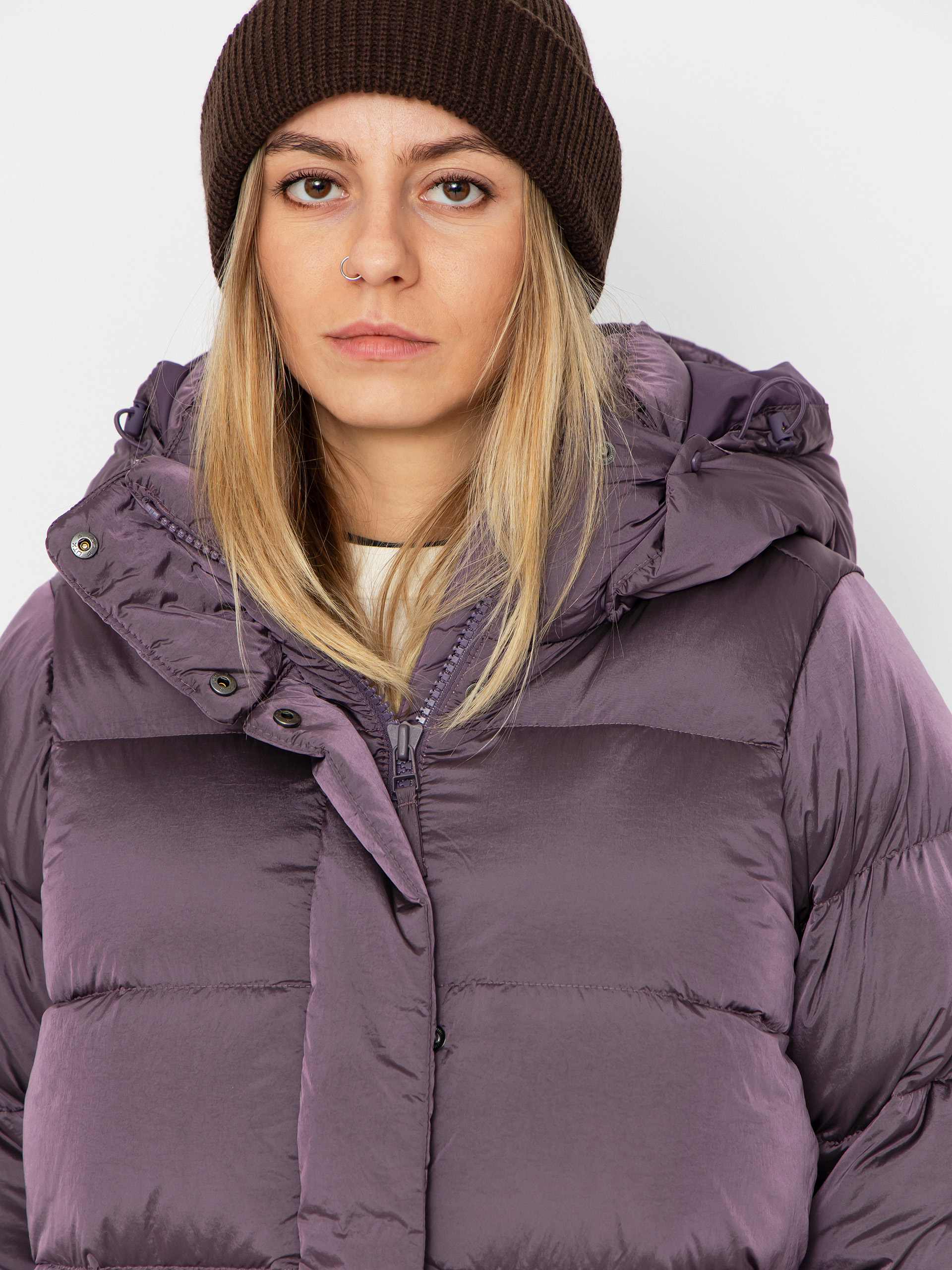 Columbia Amaze Puff Hooded Wmn Jacket - violet (fig high shine)