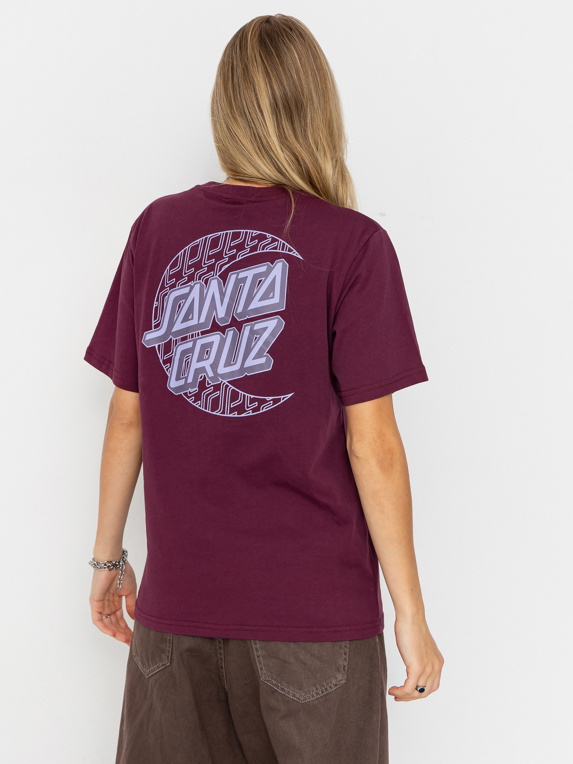 Santa Cruz Imprint Moon Dot Wmn T-Shirt - burgundy (dark cherry) Santa Cruz Imprint Moon Dot Wmn T-Shirt - burgundy (dark cherry)