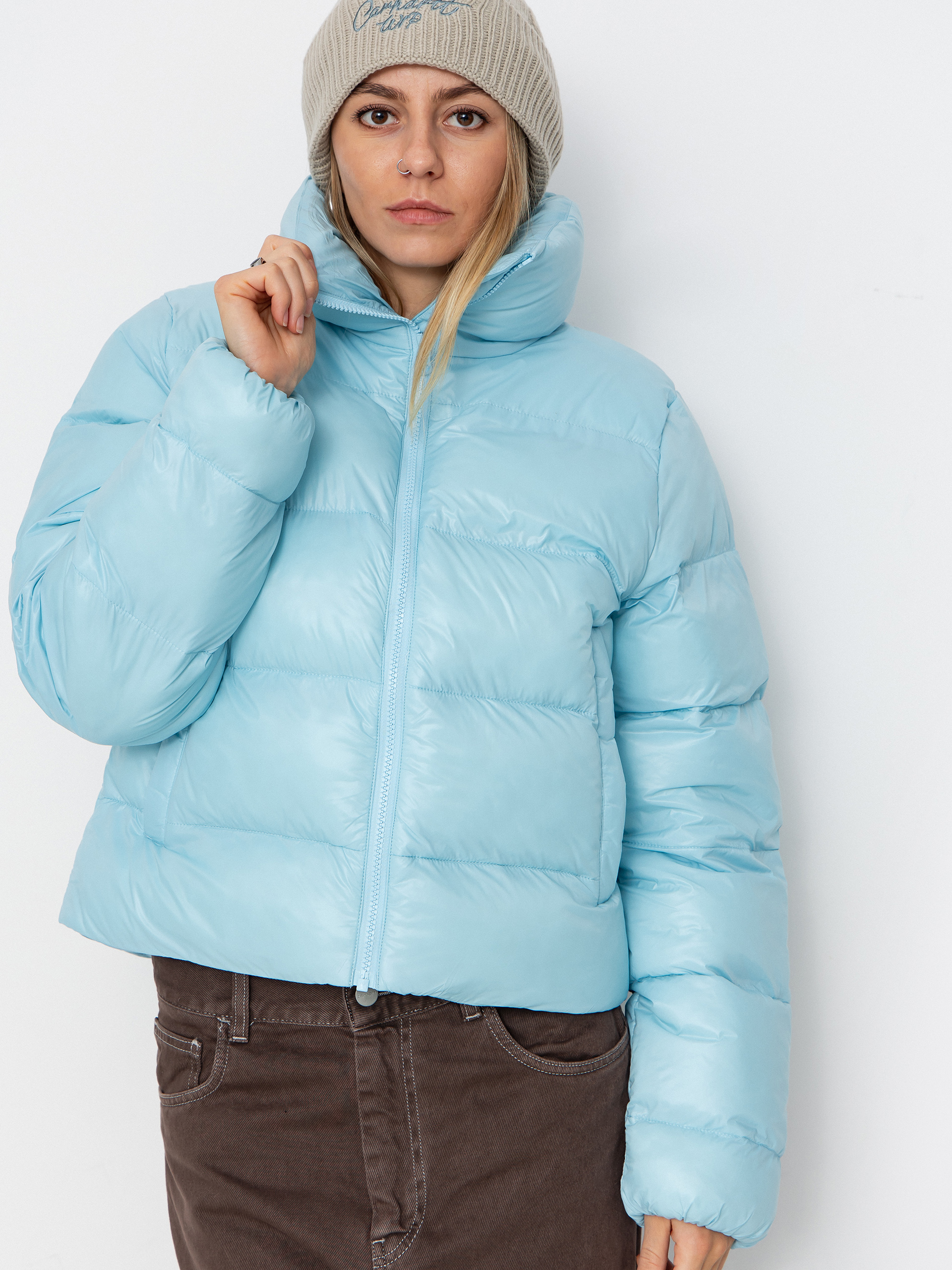 Blue Puffer Cheap Puffer Jacket Womens Helly Hansen Jacket Jade Puffer Wmn Blue (light Cyan)