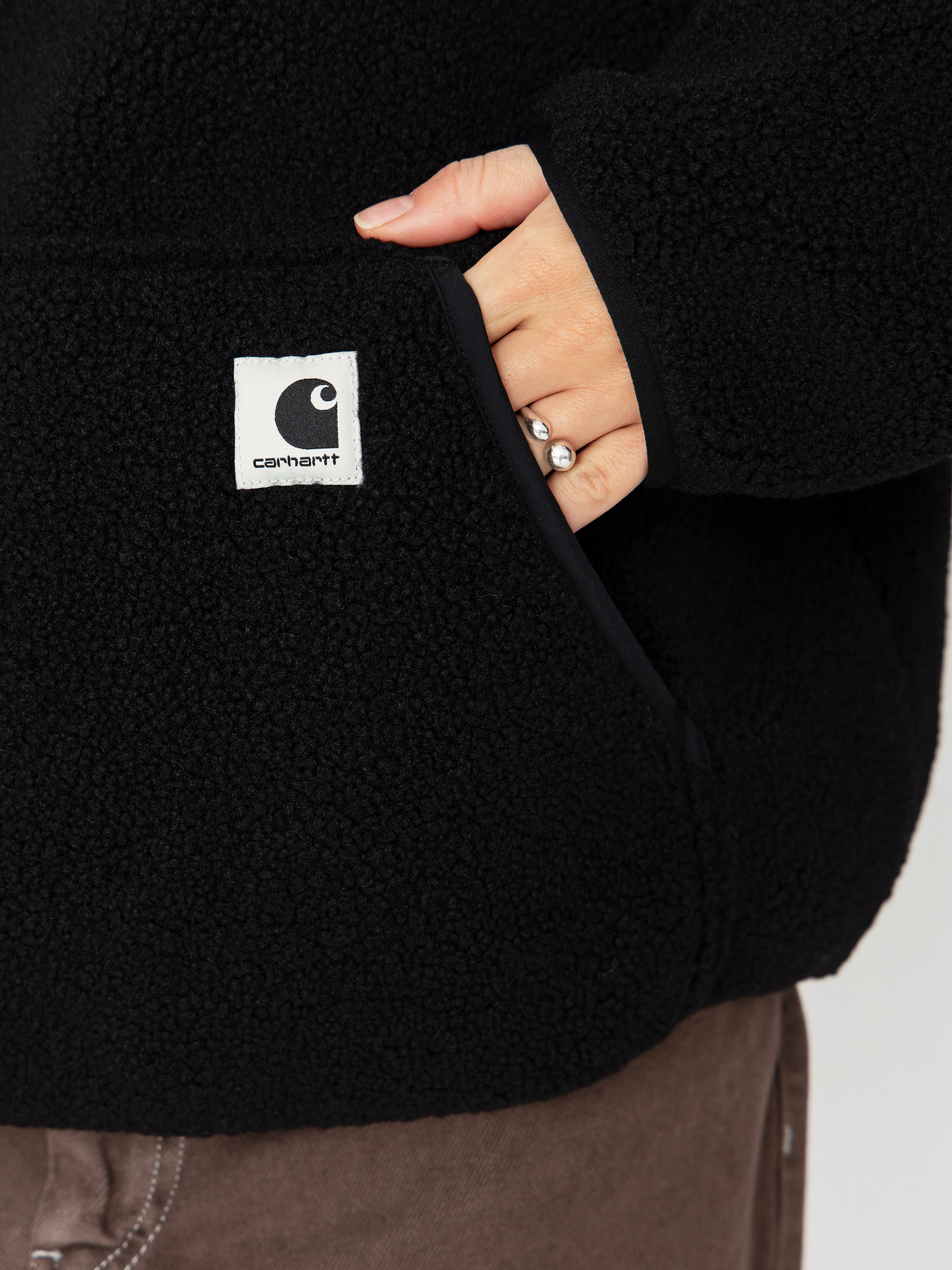 Damen Carhartt WIP Fleece Jacke Elliot (black/black)