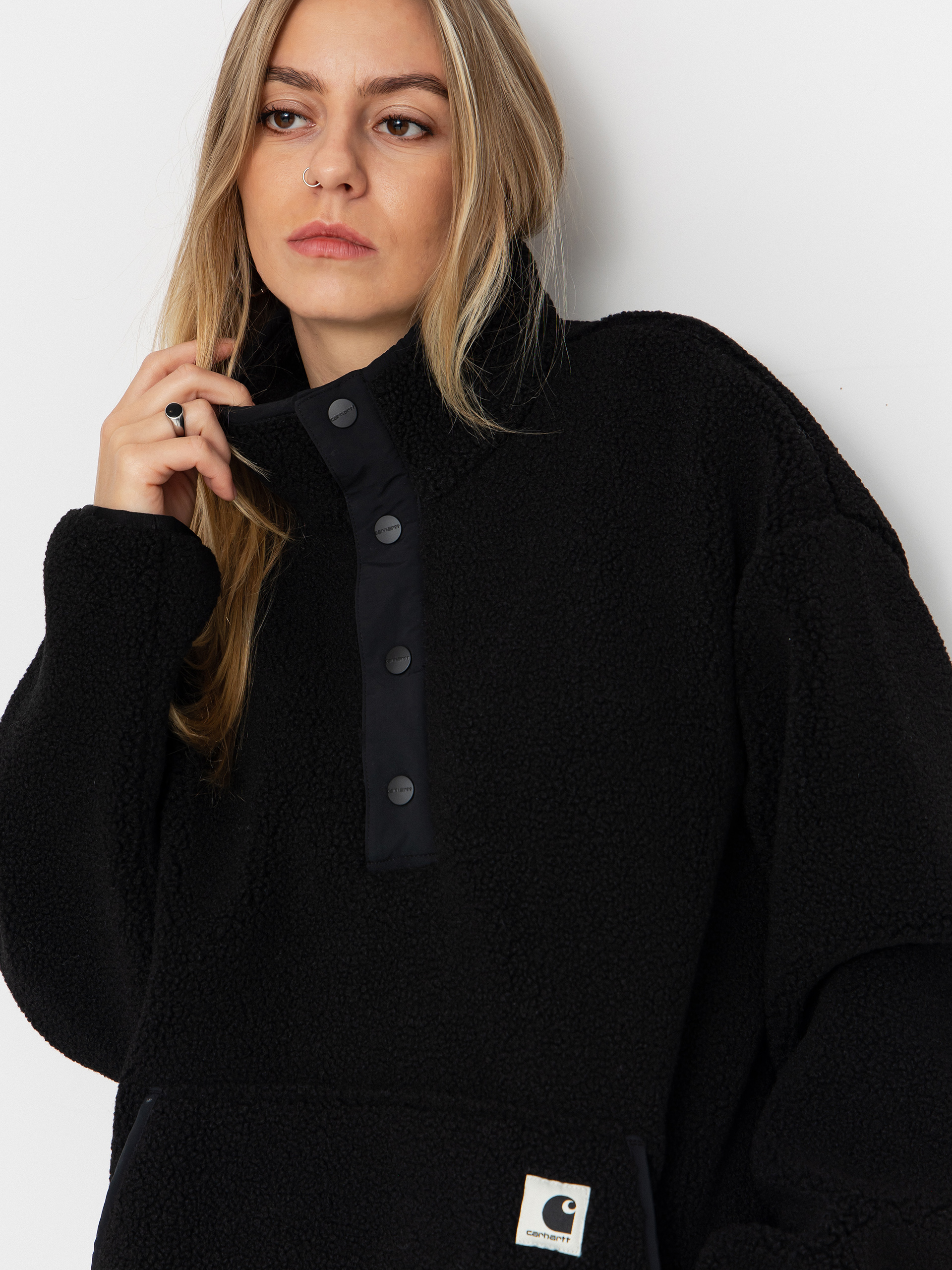 Damen Carhartt WIP Fleece Jacke Elliot (black/black)