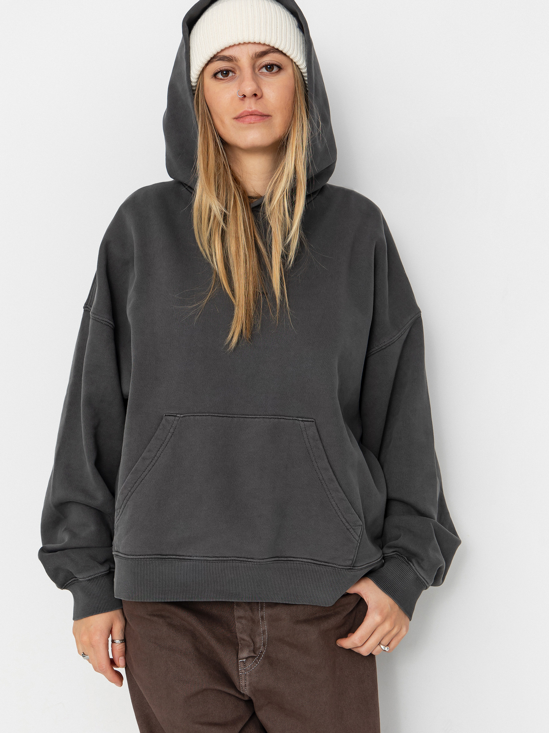 Carhartt WIP Hoodie Benton HD Wmn (graphite/garment dyed)