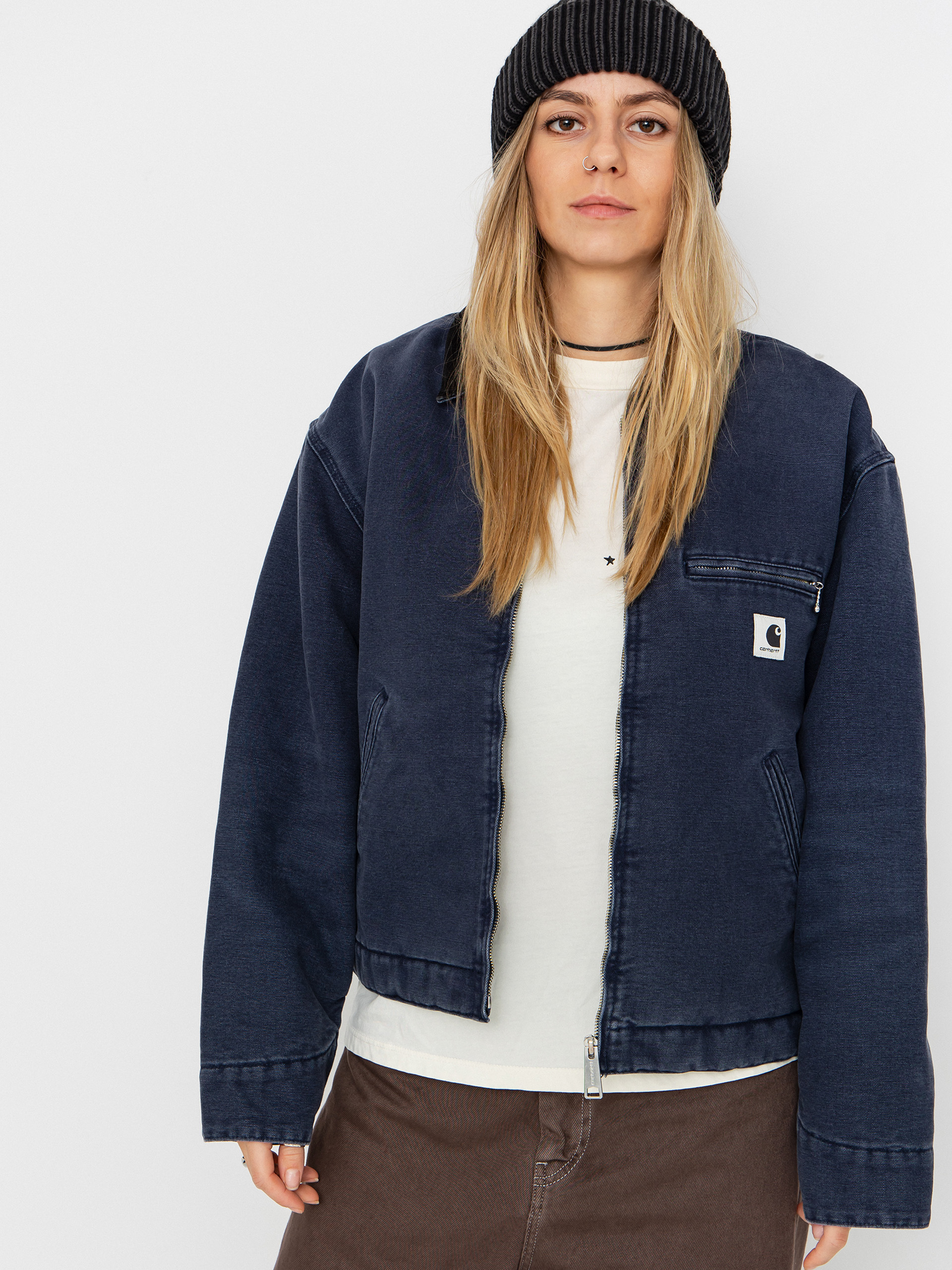 Carhartt WIP Jacket OG Detroit Wmn - navy blue (dark navy/black