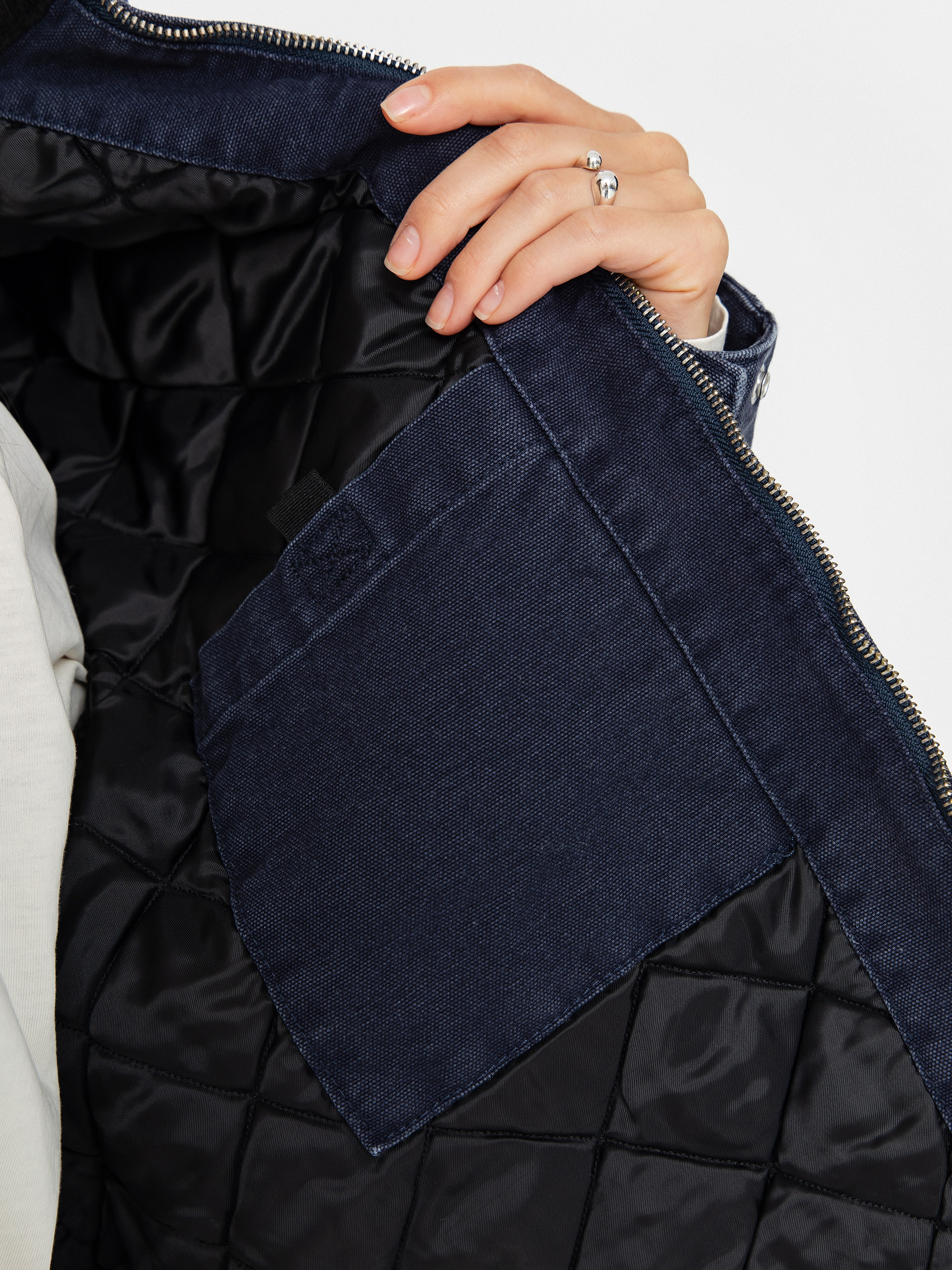 Carhartt WIP Jacke OG Detroit Wmn (dark navy/black/stone canvas)