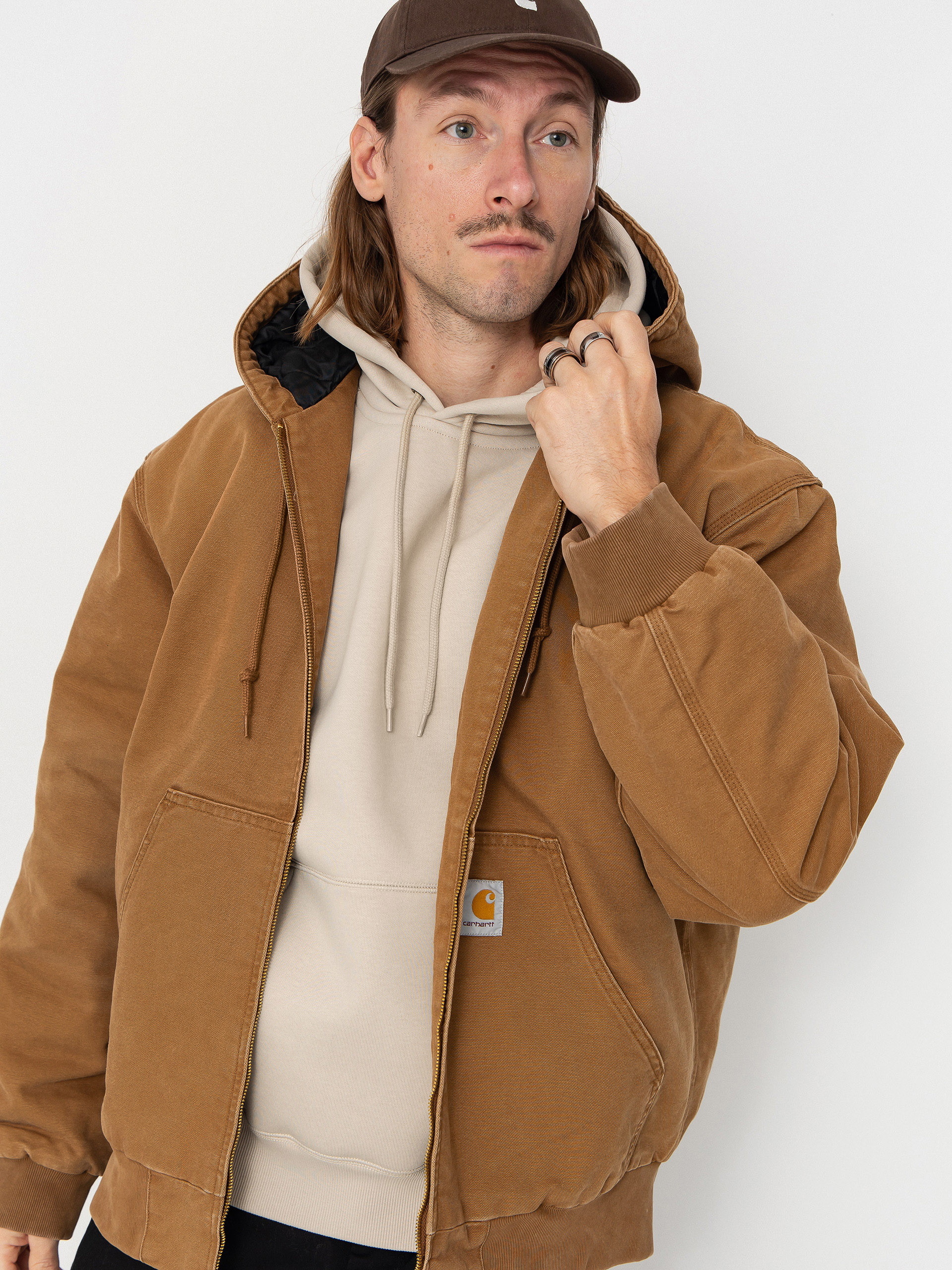Carhartt WIP Jacket OG Active - brown (hamilton brown/stone canvas)