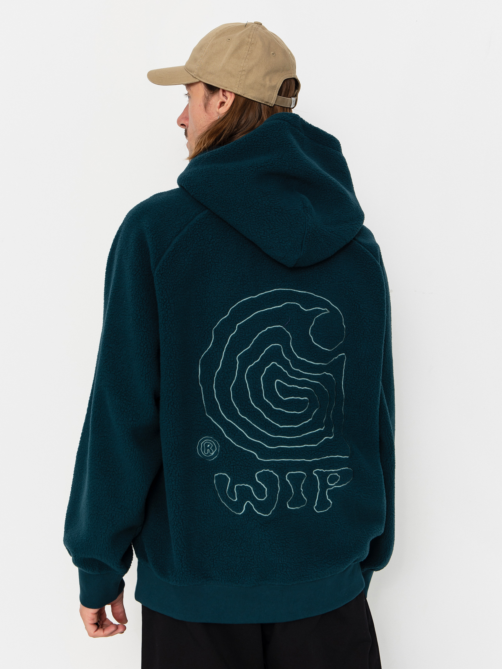 Carhartt WIP Hoodie Helix HD - green (deep lagoon/silver pine)