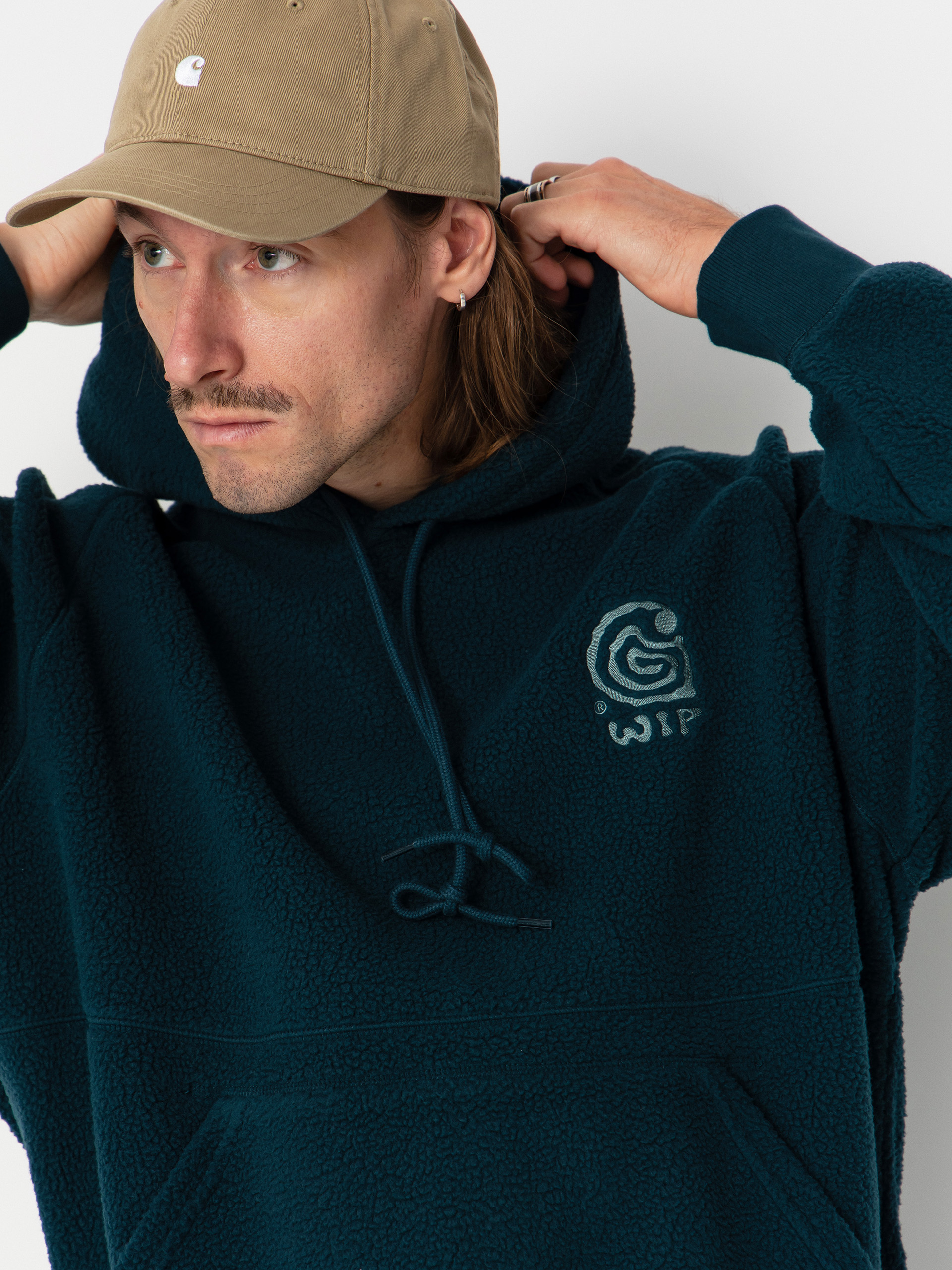 Carhartt WIP Hoodie Helix HD (deep lagoon/silver pine)