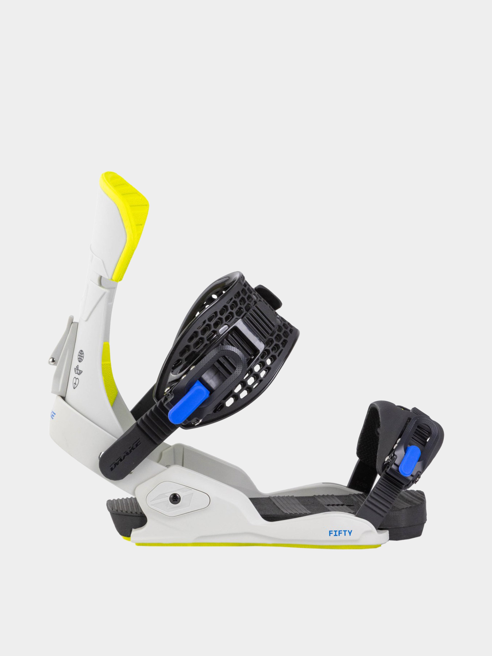 Mens Drake Snowboard bindings Fifty (grey/lime)