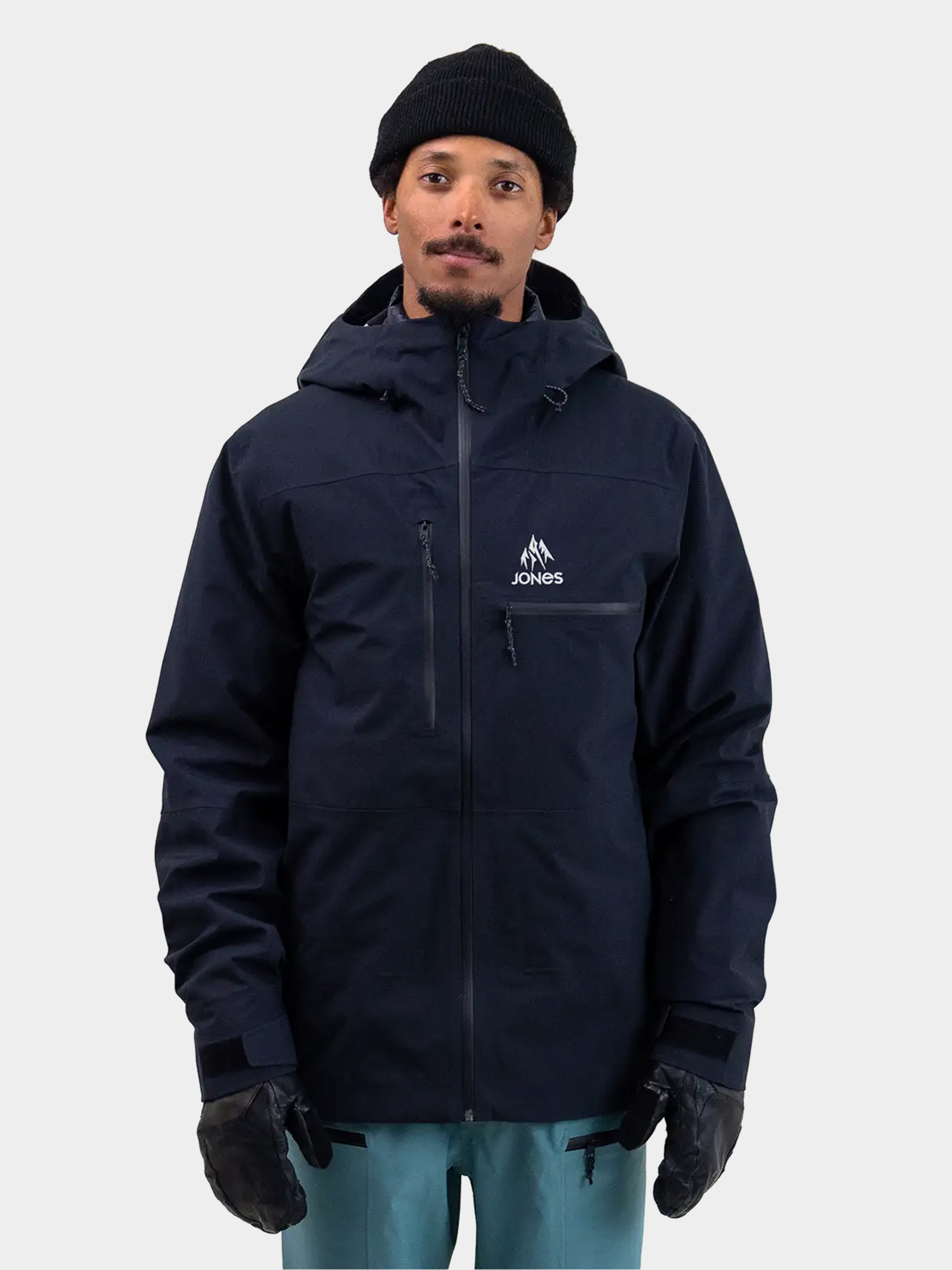 Mens Jones Snowboards Snowboard jacket Shralpinist Str Rec (stealth black)