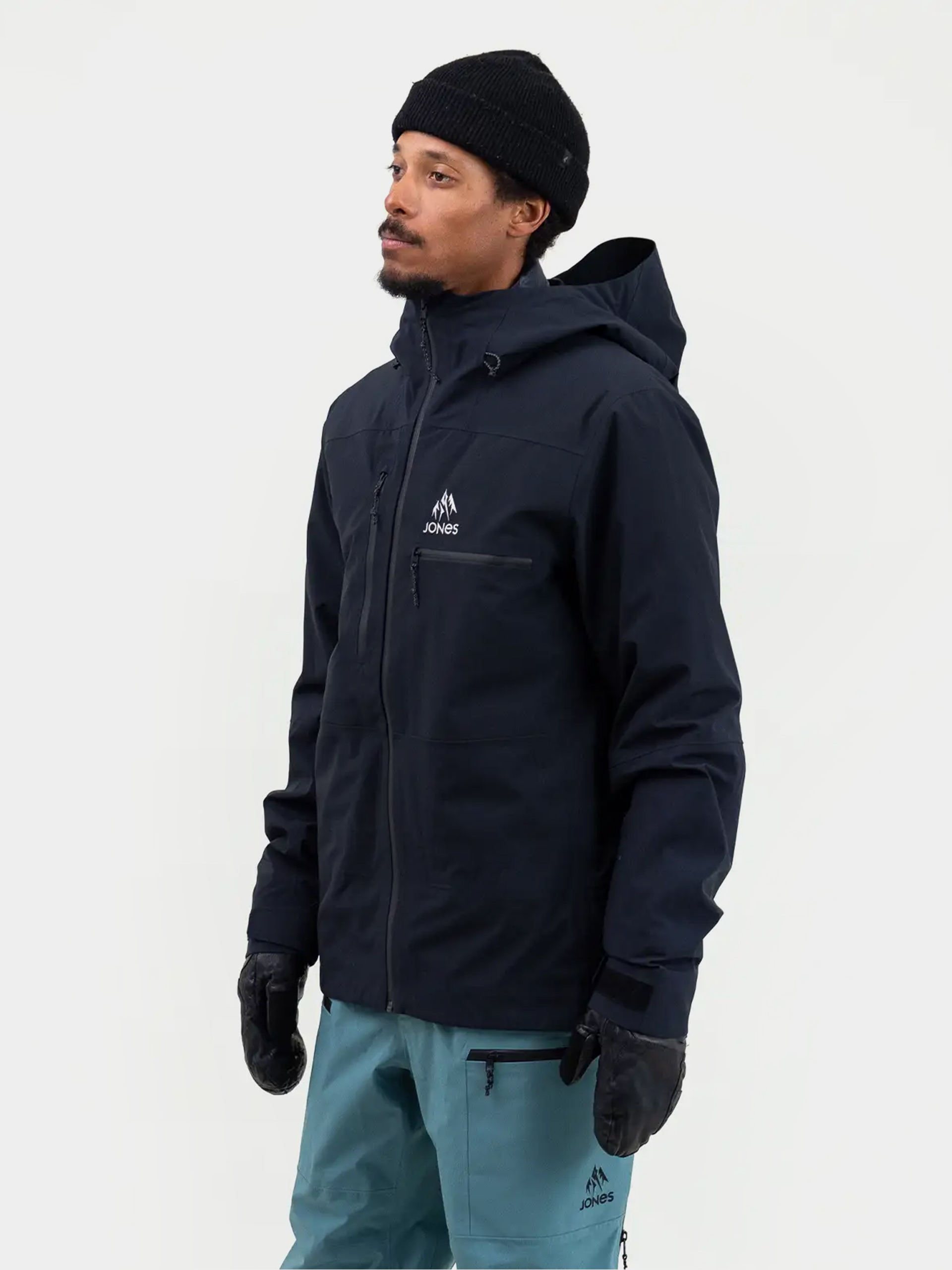 Mens Jones Snowboards Snowboard jacket Shralpinist Str Rec (stealth black)