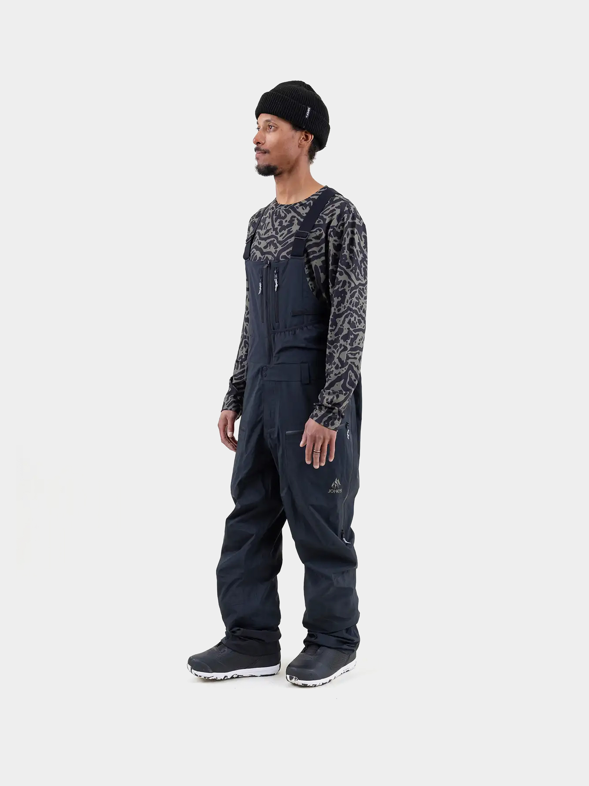 Mens Jones Snowboards Snowboard pants Shralpinist Gtx Rec Bib (stealth black)