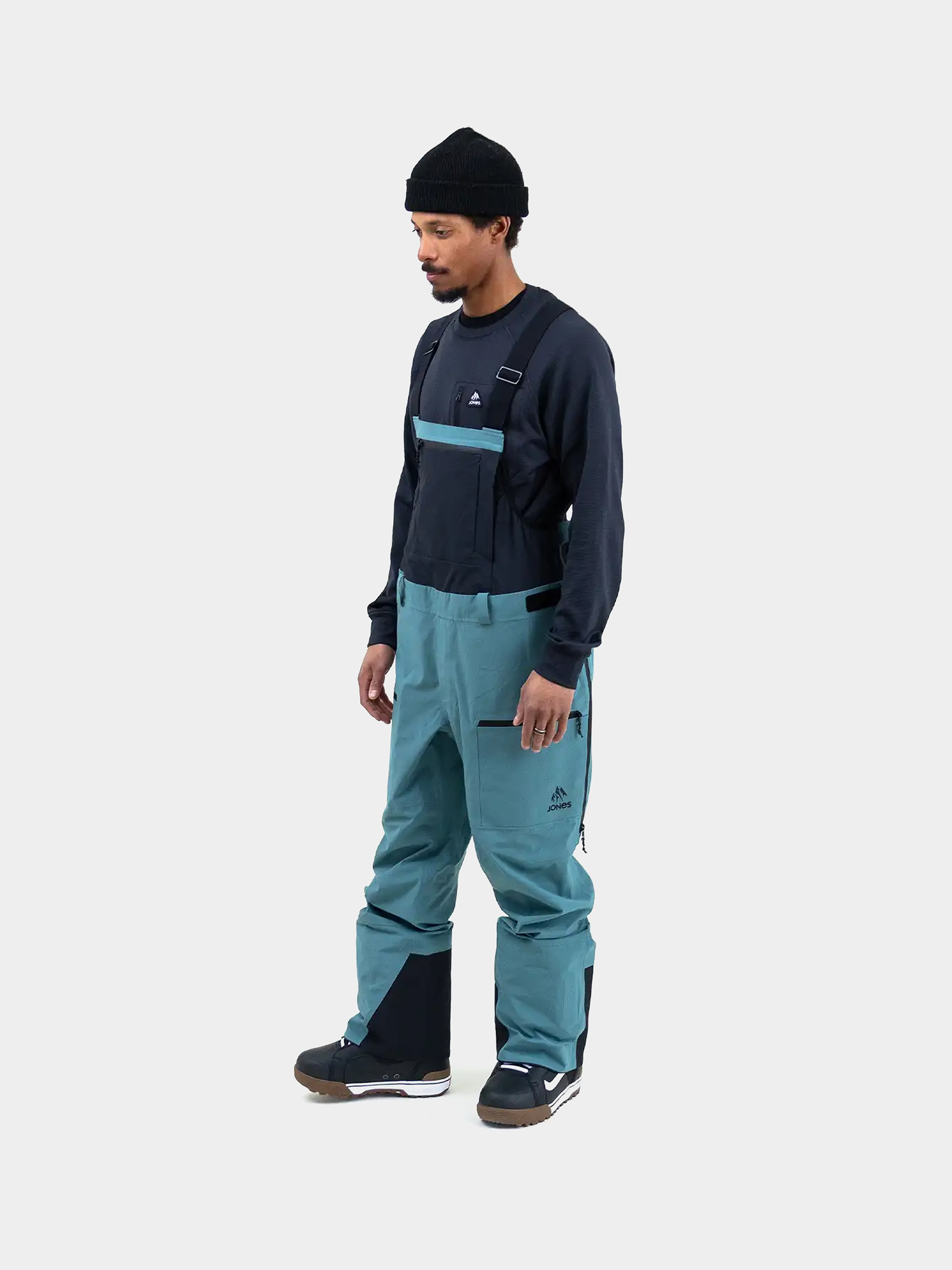 Mens Jones Snowboards Snowboard pants Shralpinist Str Rec Bib (atlantic blue)