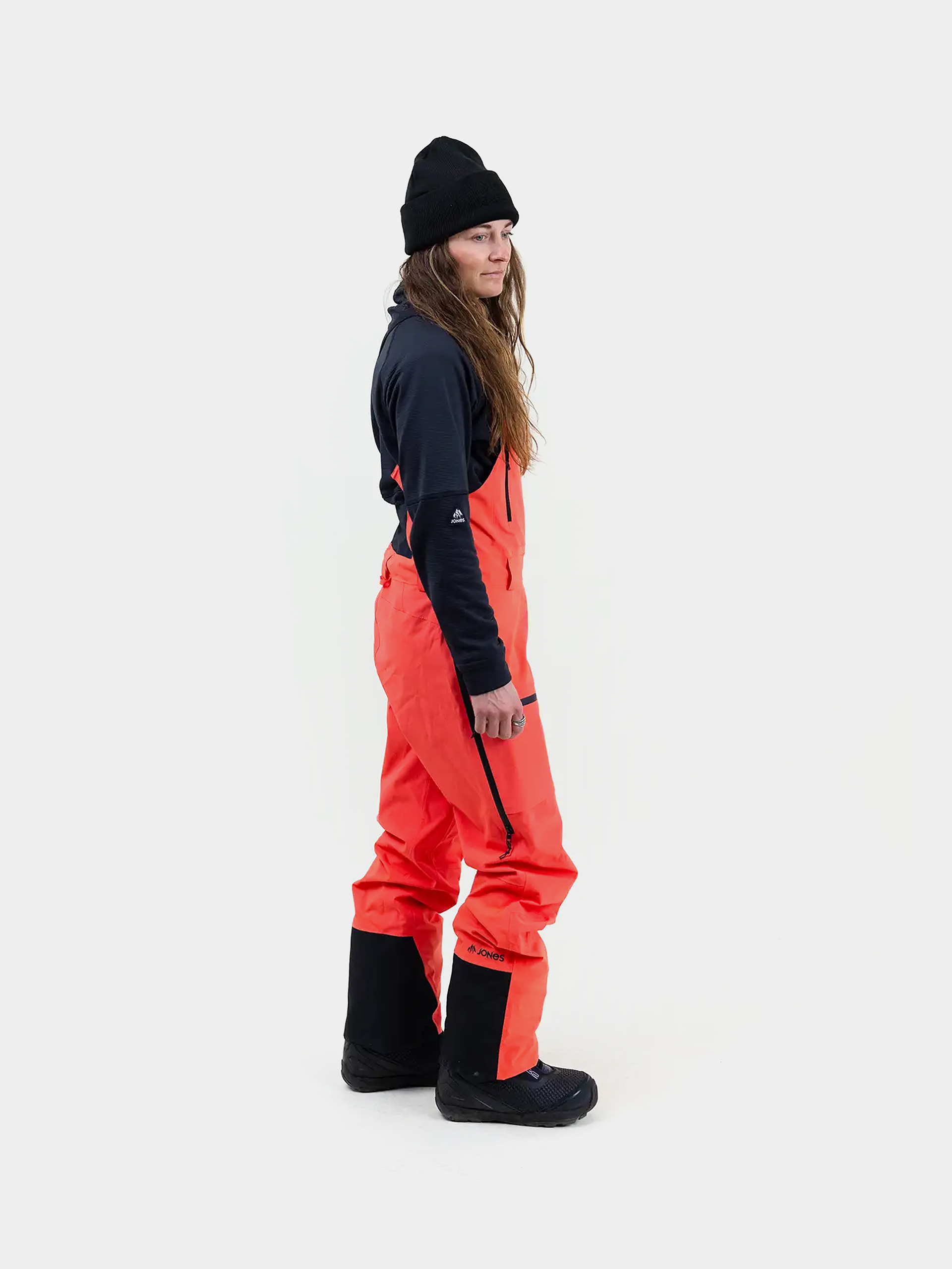 Womens Jones Snowboards Snowboard pants Mtn Surf Rec Bib (deep coral)