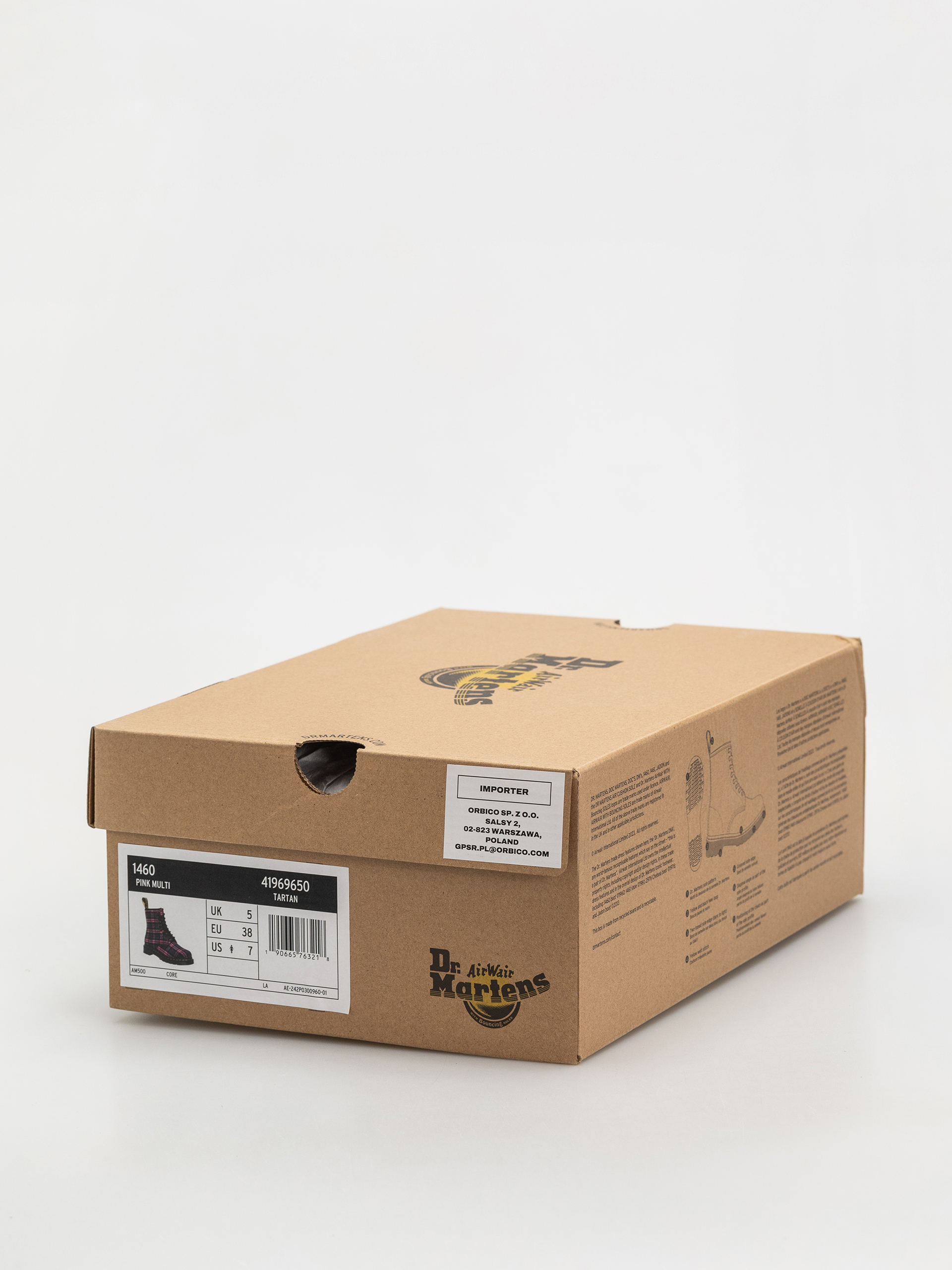 Dr. Martens 1460 Wmn Shoes (pink multi tartan)