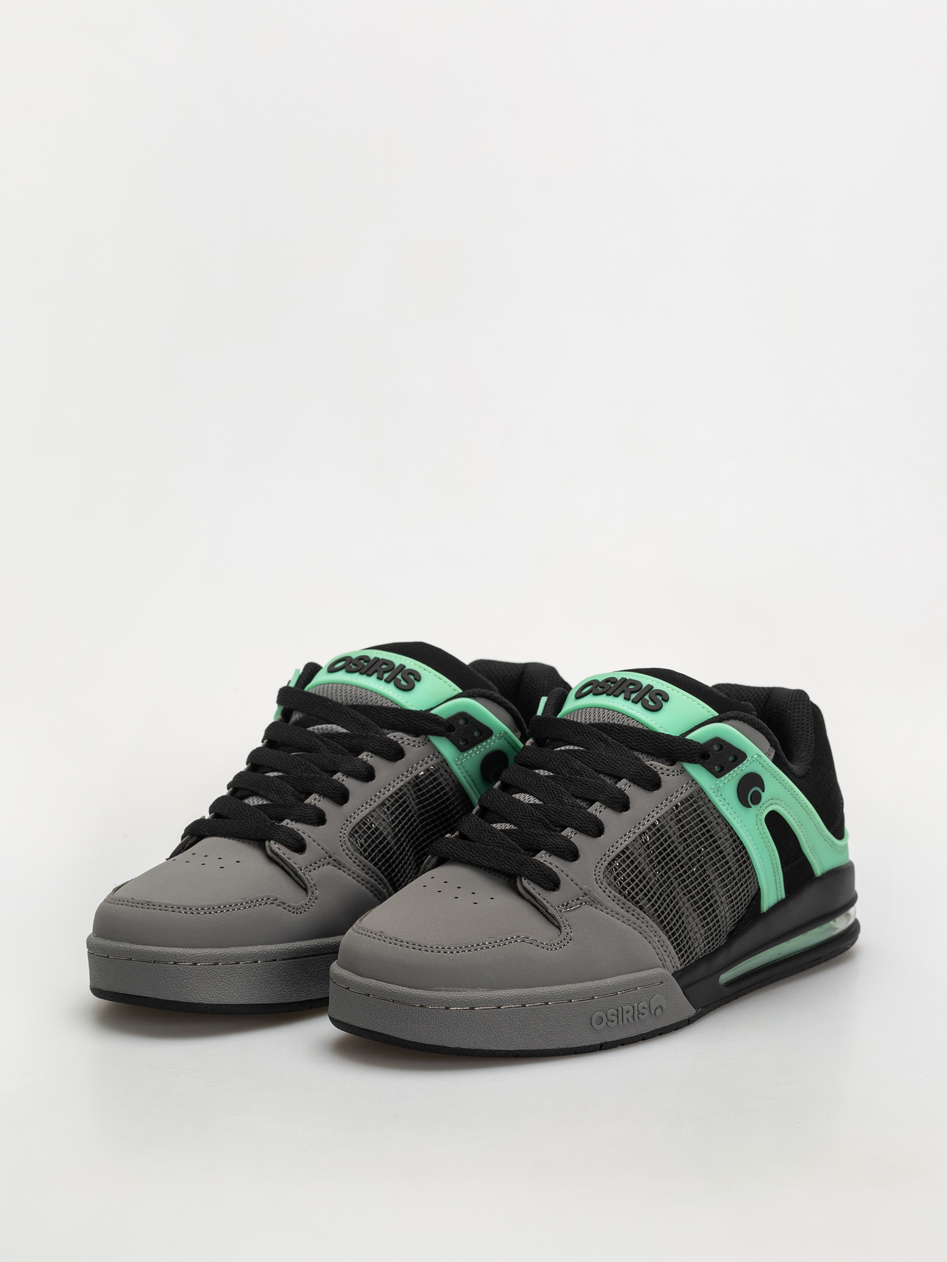 Osiris Pixel Shoes (blk/chr/grn glow)