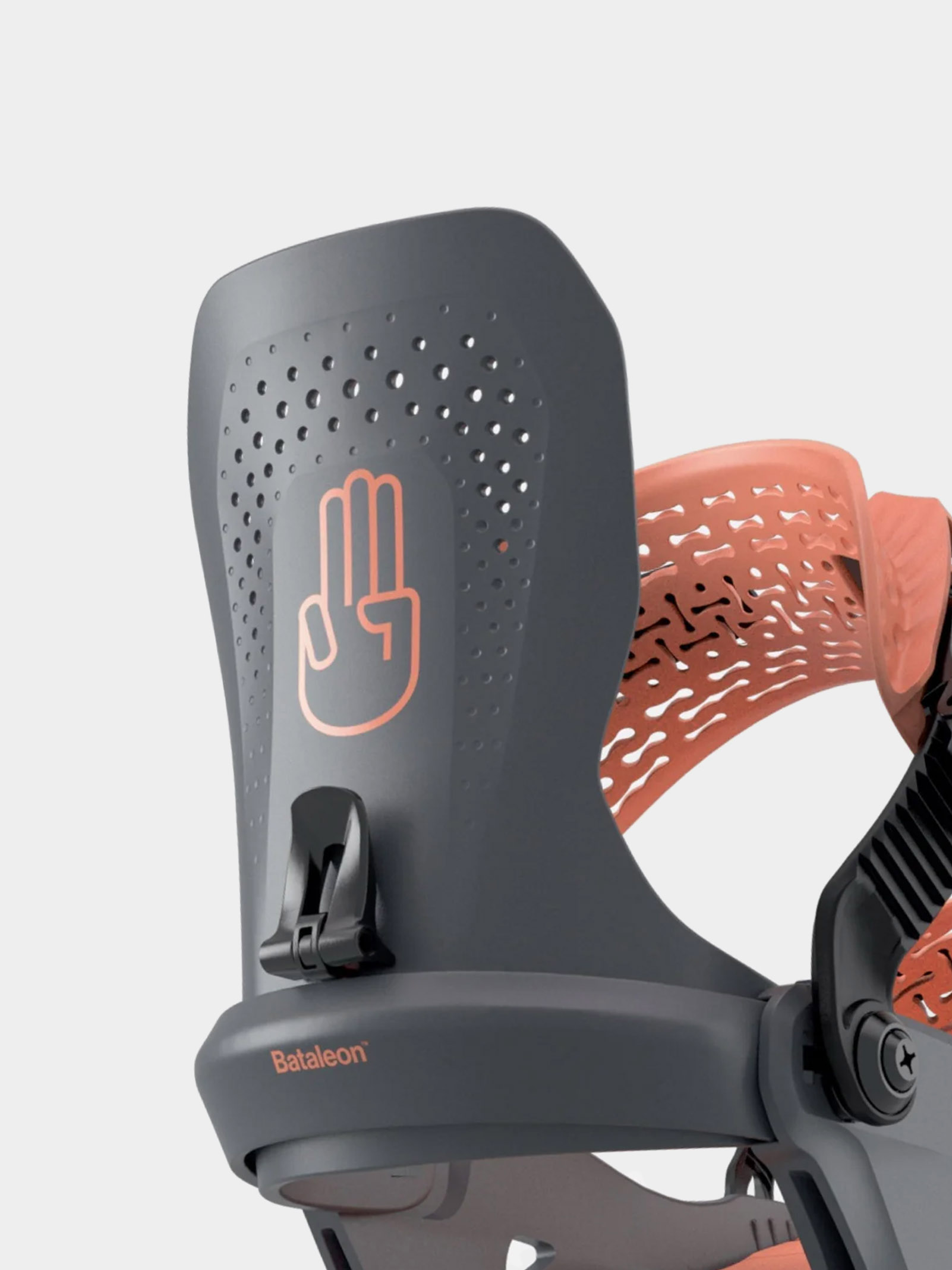 Womens Bataleon Snowboard bindings Donna HeelWrap (black peach)