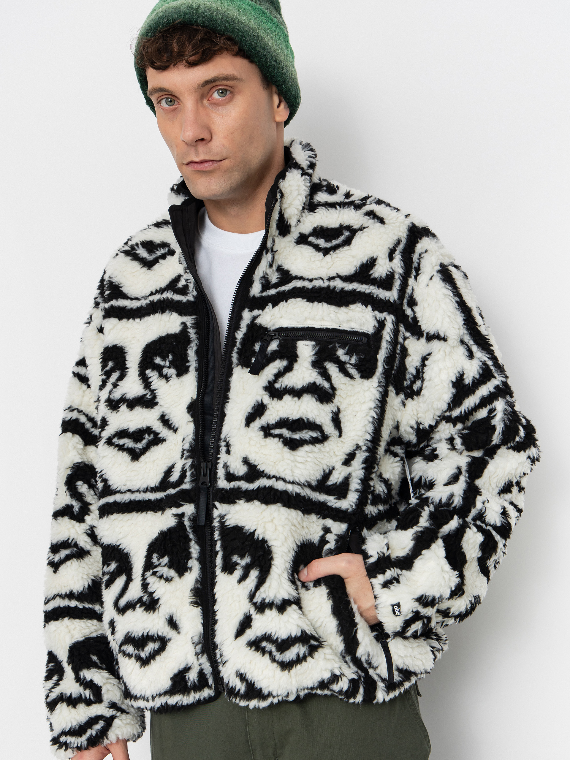 OBEY Obey Repeated Icon Sherpa Fleece Jacke