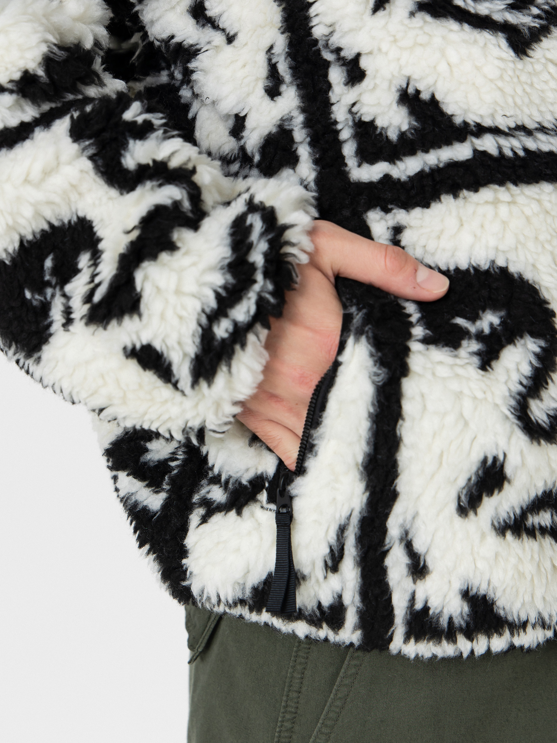 Mens OBEY Obey Repeated Icon Sherpa Fleece  (black multi)