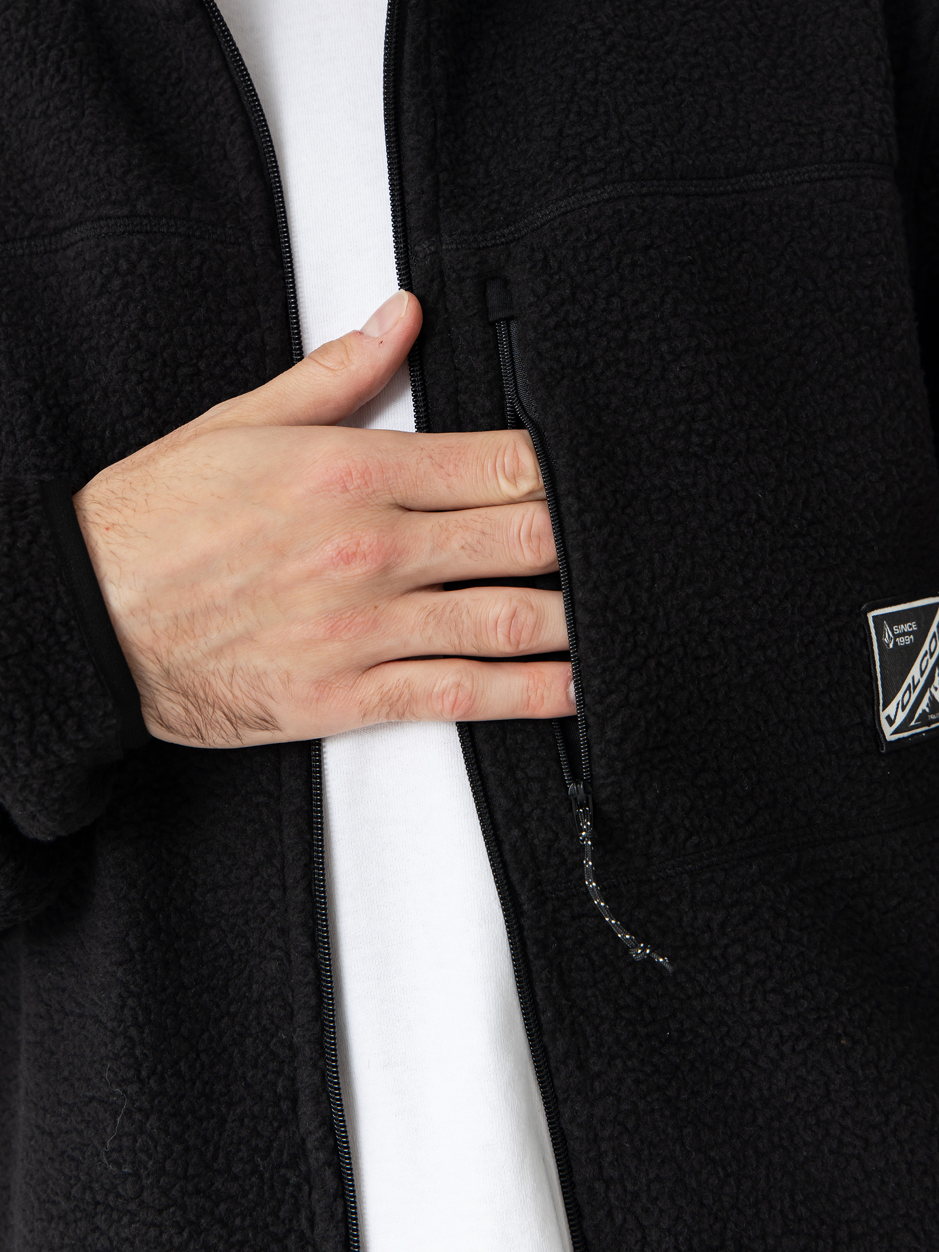 Mens Volcom Nelson Sherpa Fleece  (black)