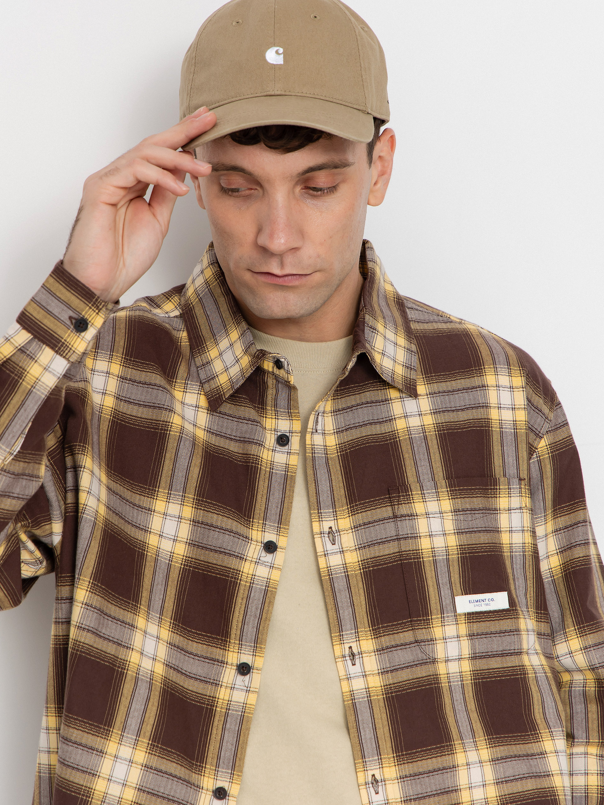 Element All Season 1Pkt Lightweight Hemd (java/cornsilk plaid)
