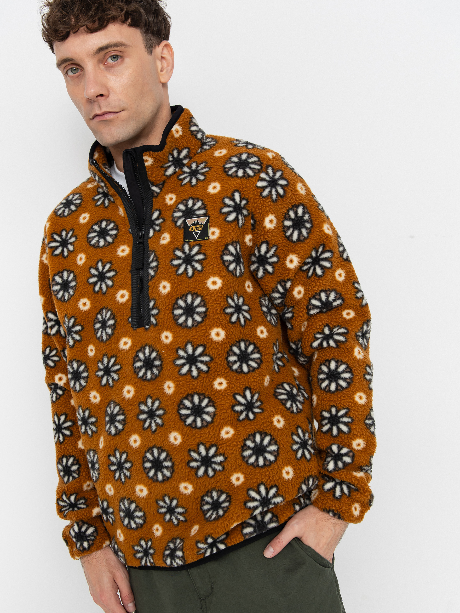 Picture Kimag Printed 1/4 Zip Fleece Jacke (daisy print)