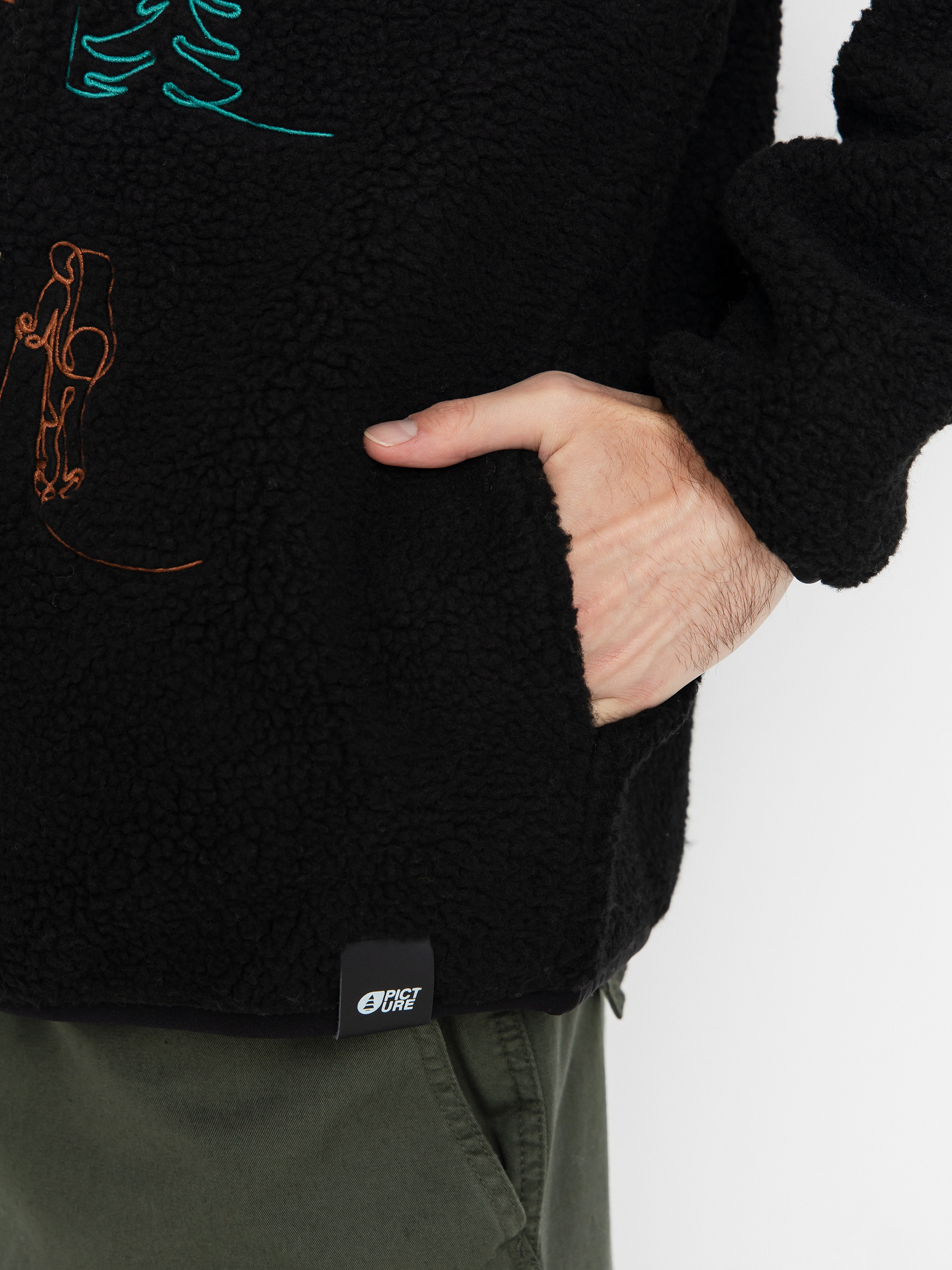 Mens Picture Hafdals Embro Fleece  (black)