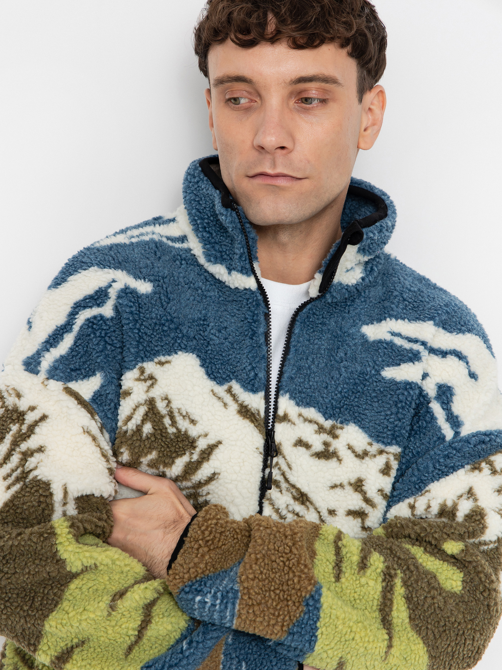 Mens Picture Hafdals Fleece  (cloudy landsc sherpa m)