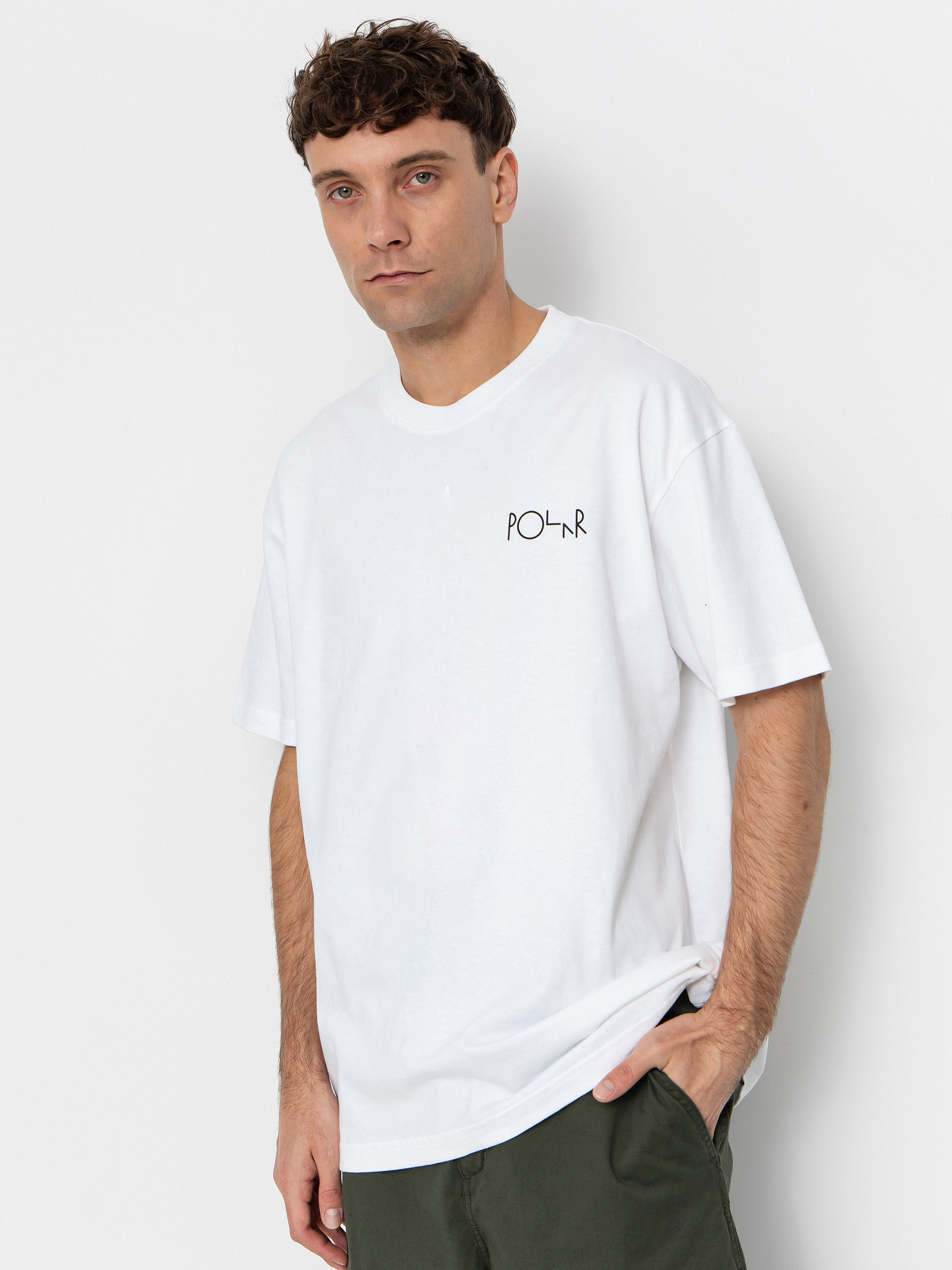 Polar Skate T-Shirt Fill Logo Searching For Peace (white)