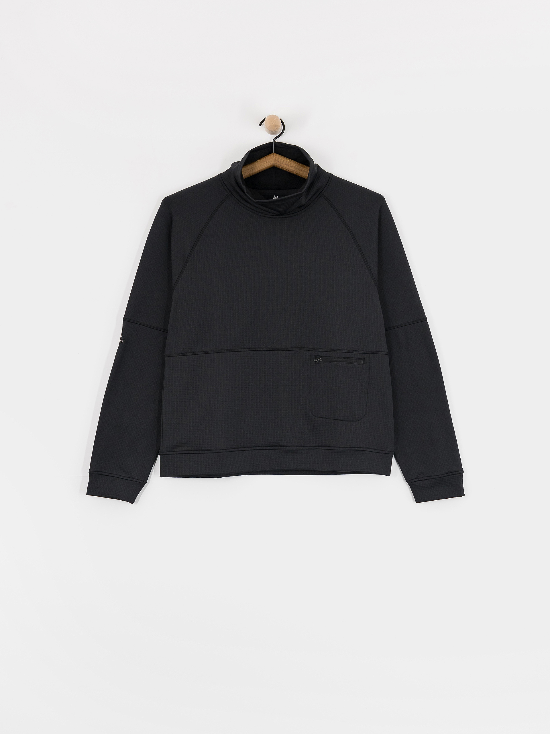 Jones Snowboards Flagship Rec Grid 1/2 Zip Sweatshirt (stealth black)