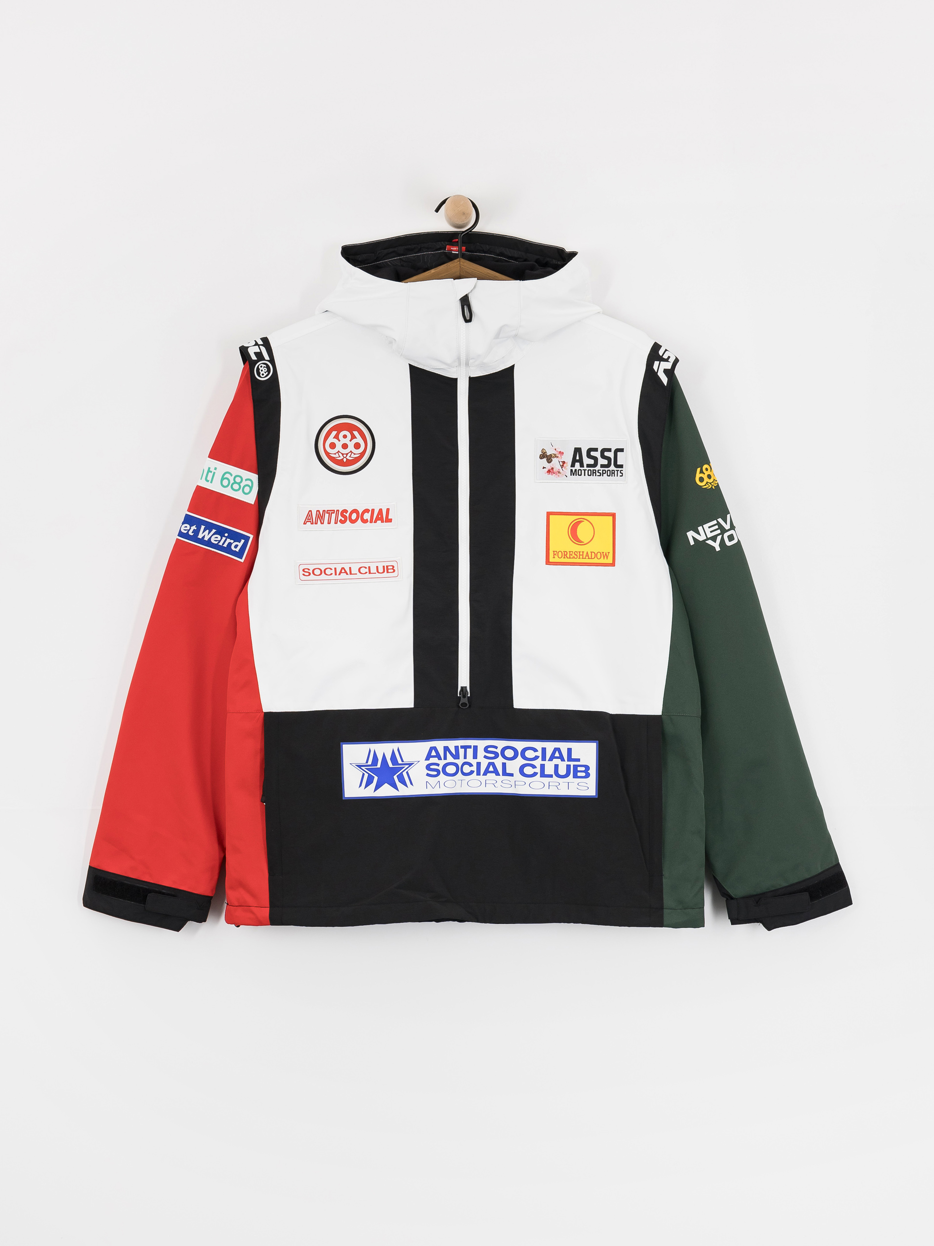 Mens 686 Snowboard jacket X ASSC F1 Anorak (assc white colorblock)