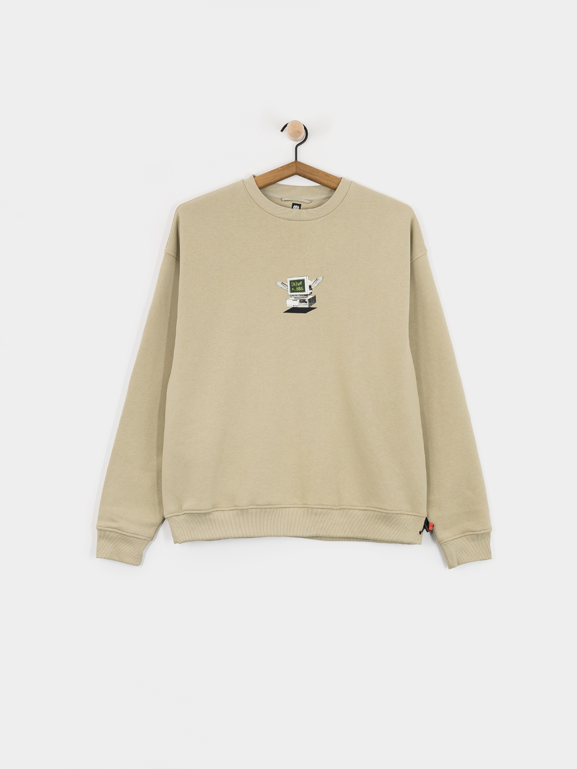 686 Active sweatshirt X Huf Premium Heavyweight Crew (huf elm)