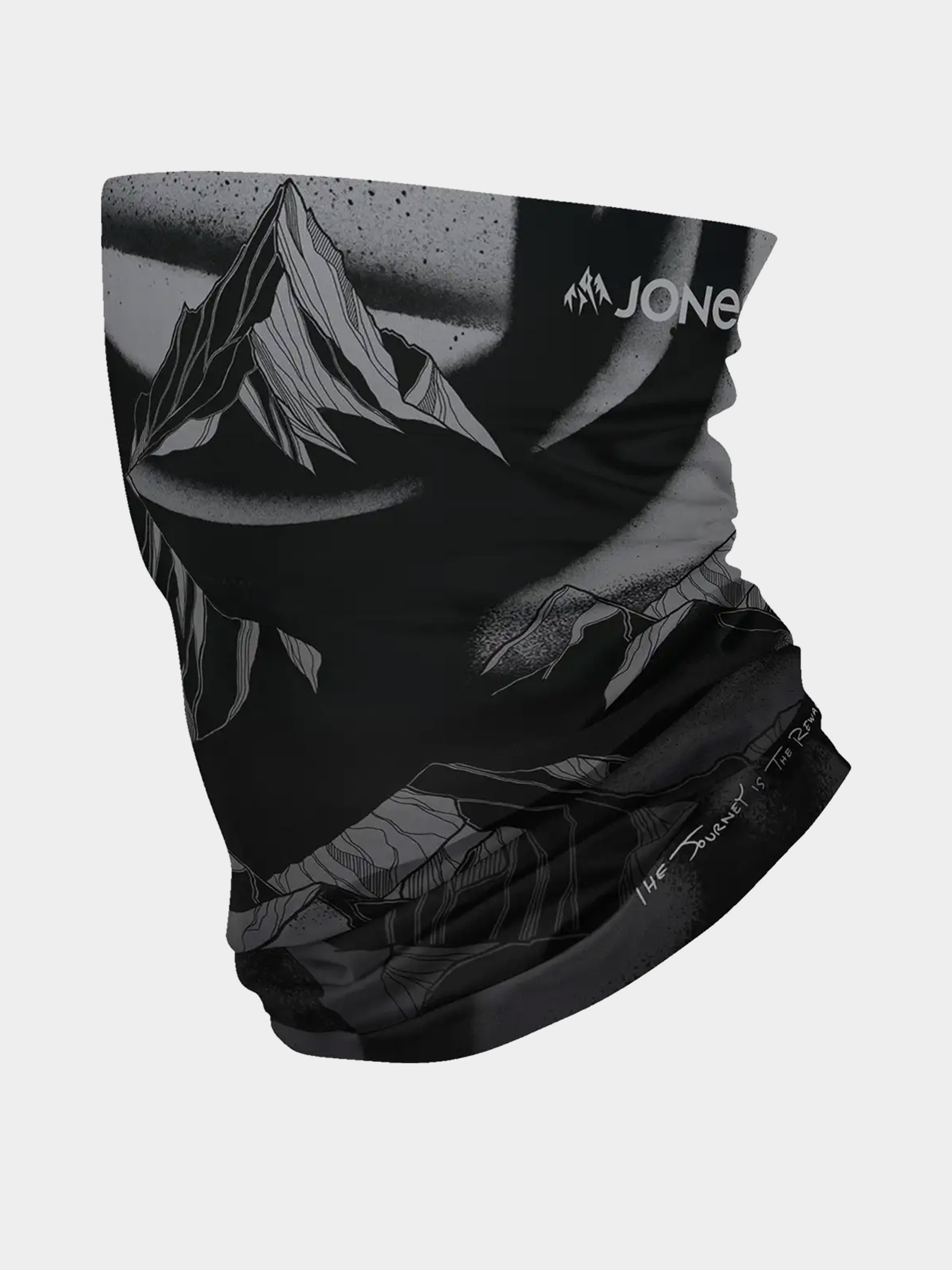 Jones Snowboards Neckwarmer Fleece Neckwarmer - black, grey (mtn twin)