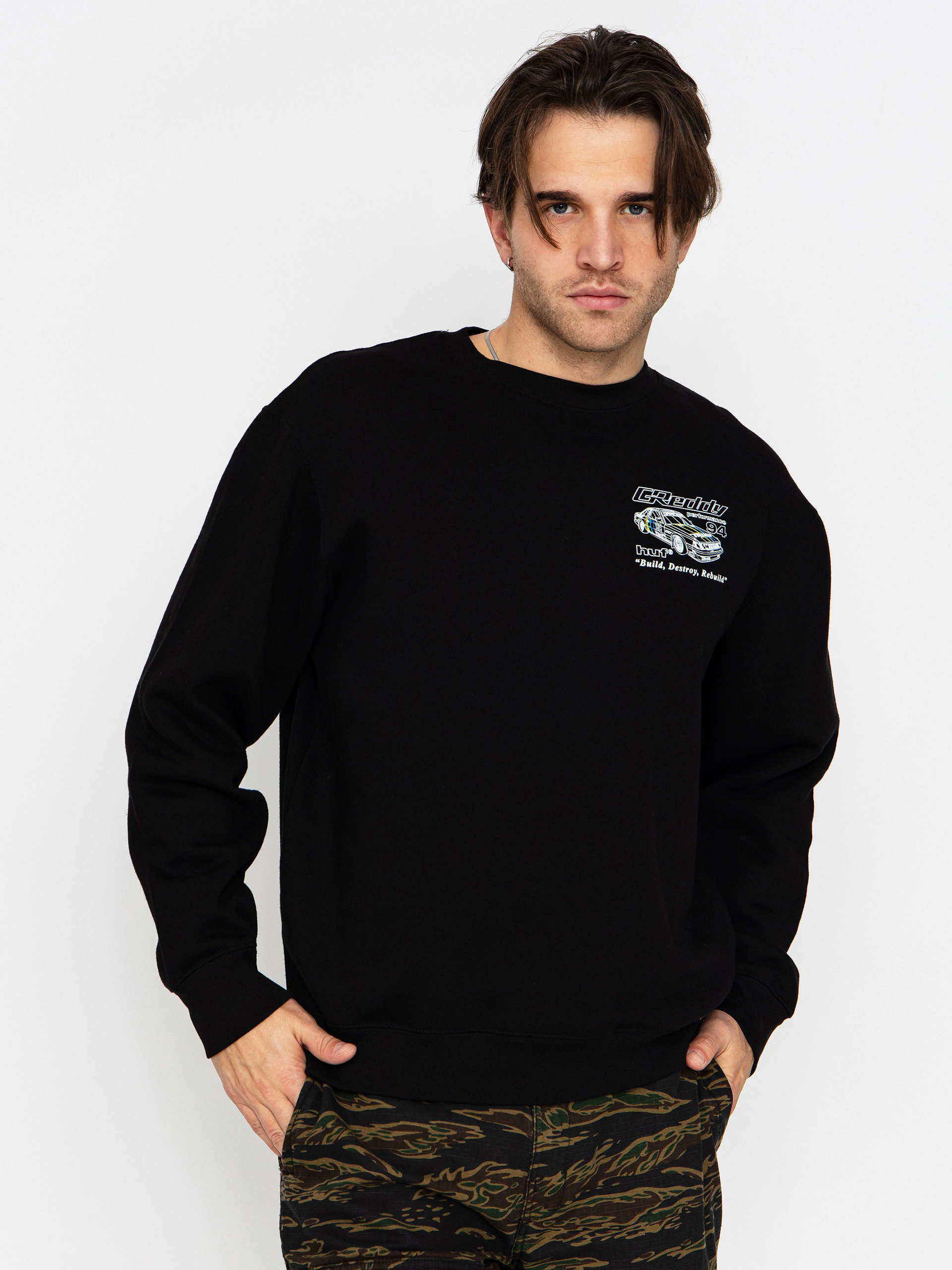 HUF Sweatshirt X Greddy Retro Mod (black)